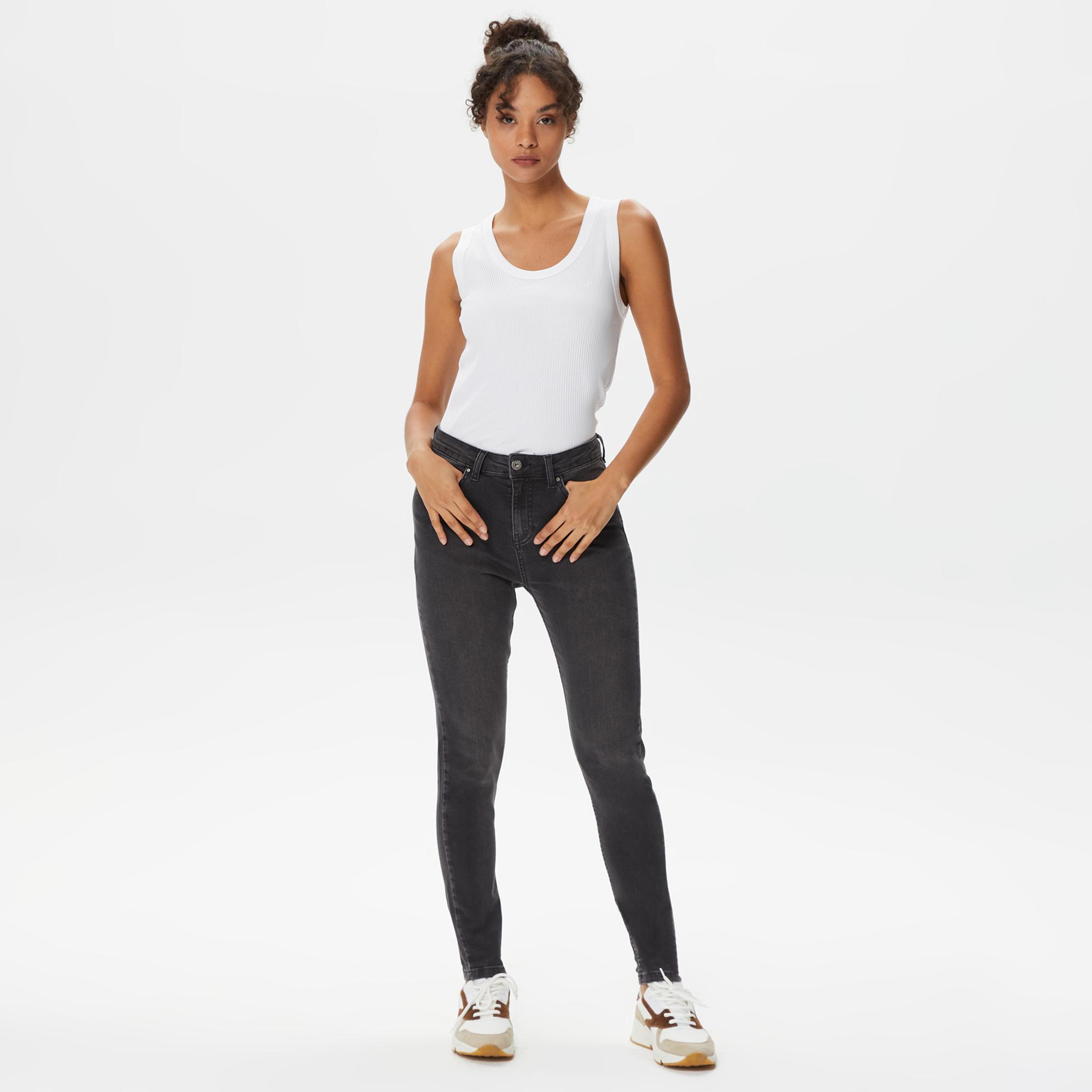 Nautica Kadın Siyah Standart Fit Jean Pantolon