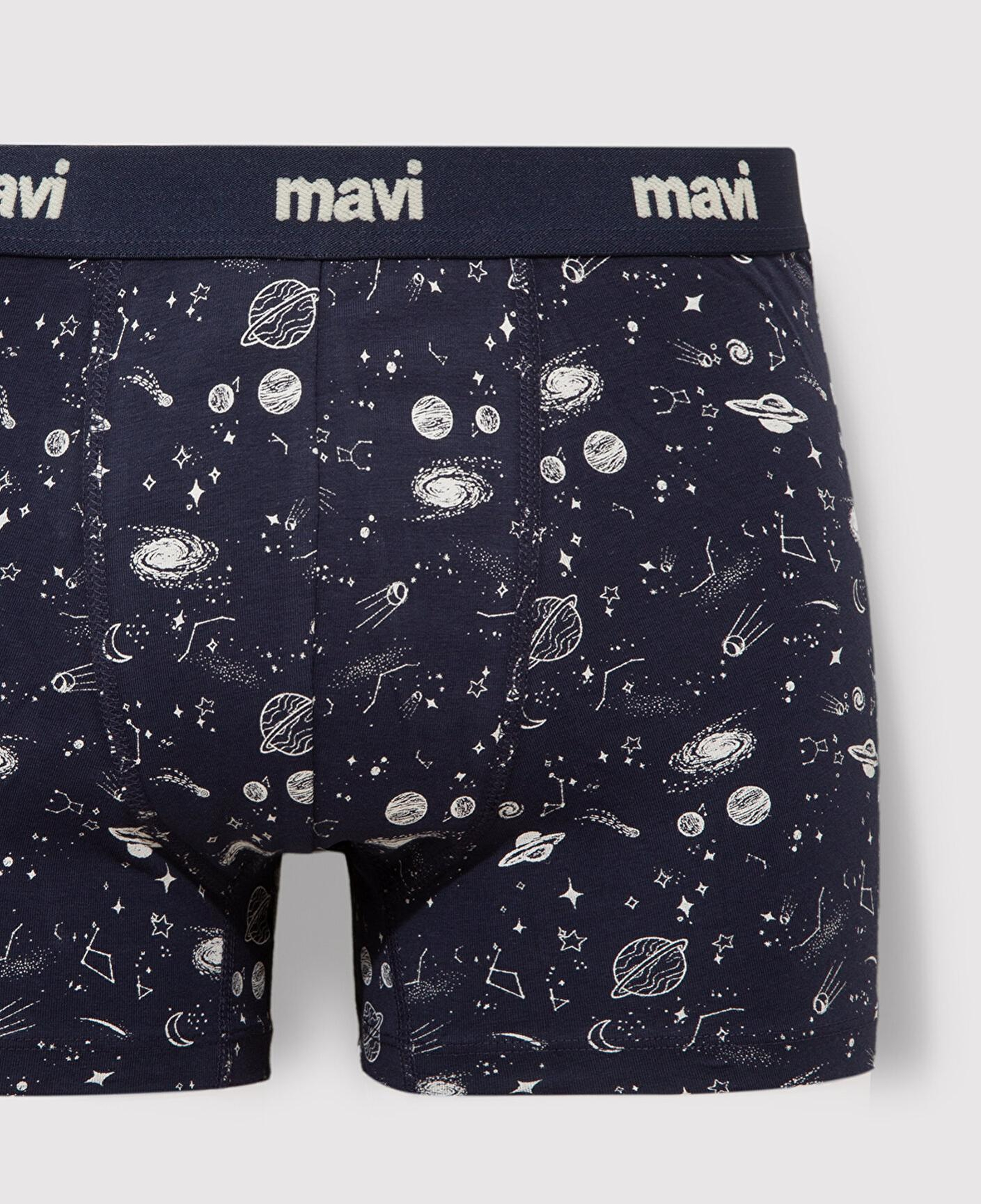Mavi Gezegen Baskılı Lacivert Boxer 092456-33648