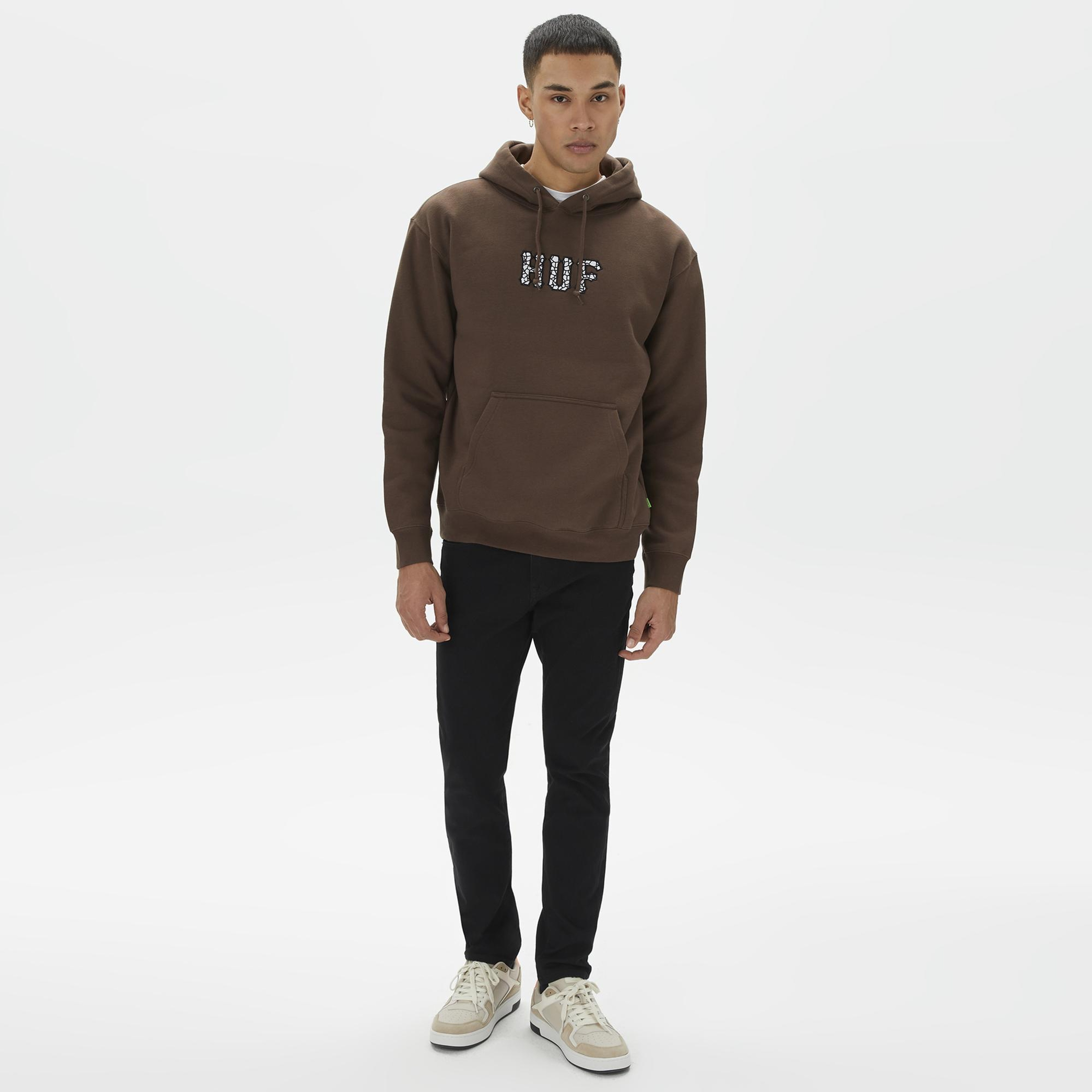 Huf Quake Conditions Erkek Kahverengi Hoodie