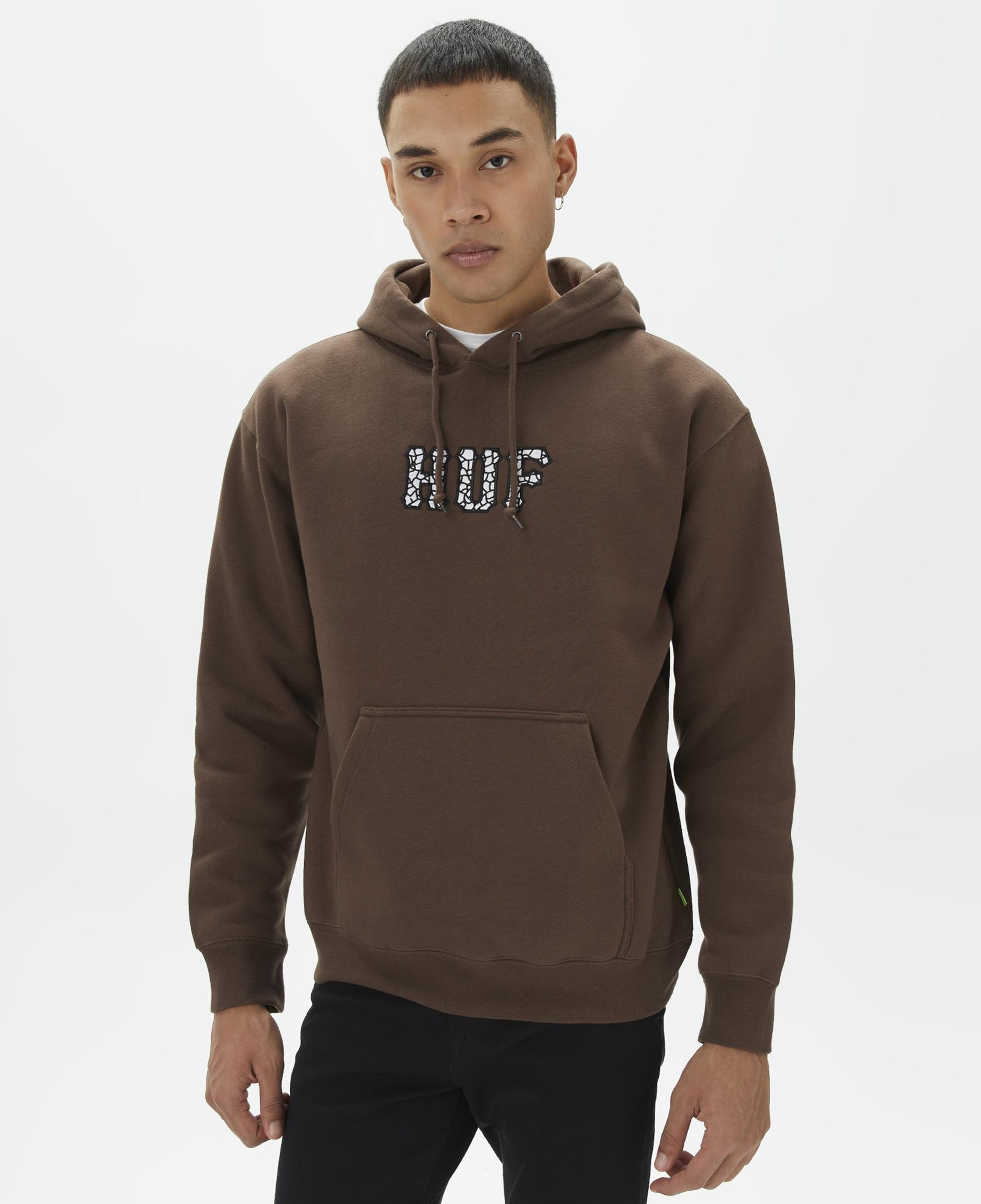 Huf Quake Conditions Erkek Kahverengi Hoodie
