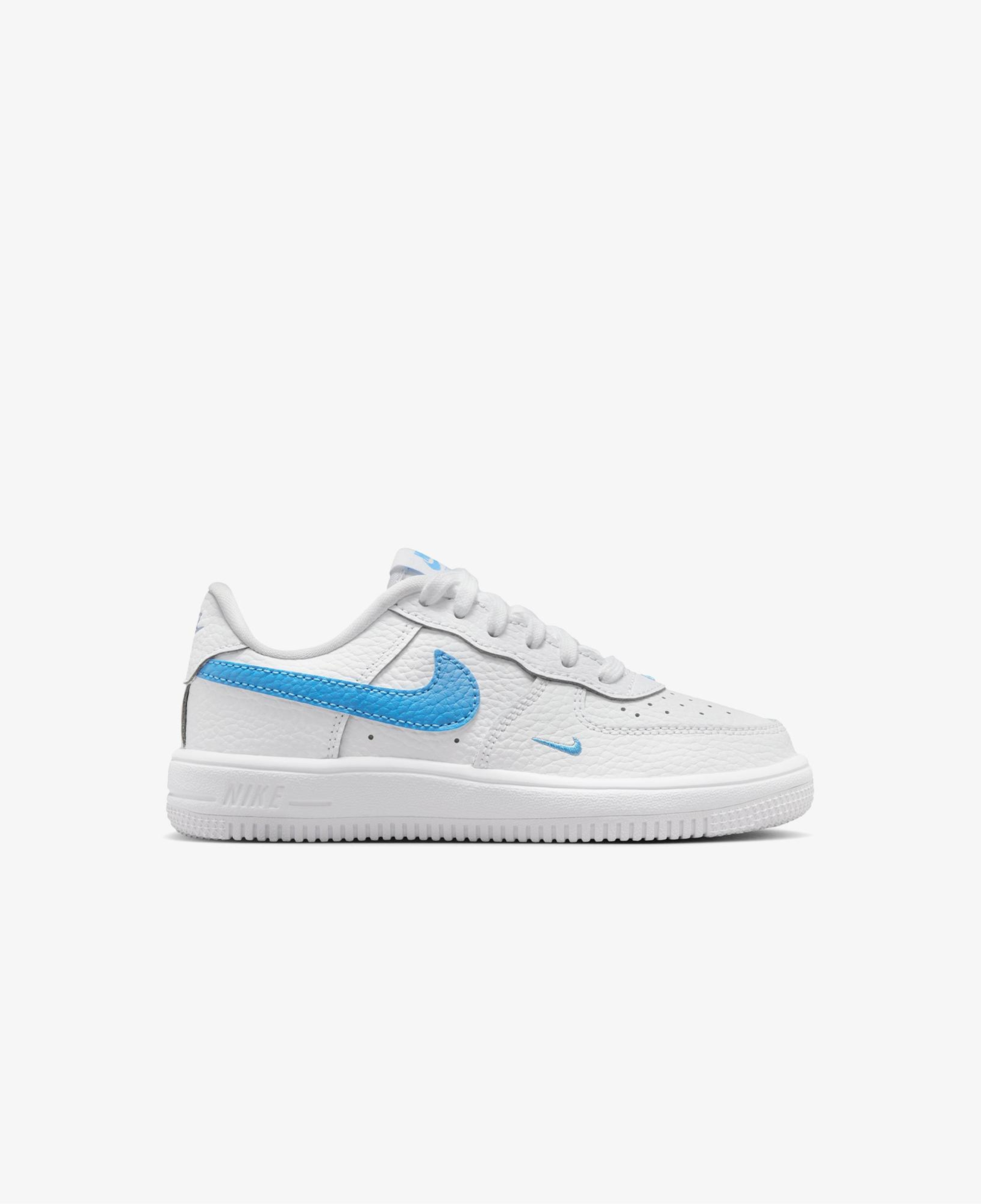 Nike Force 1 Low Lace Çocuk Beyaz/Mavi Spor Ayakkabı