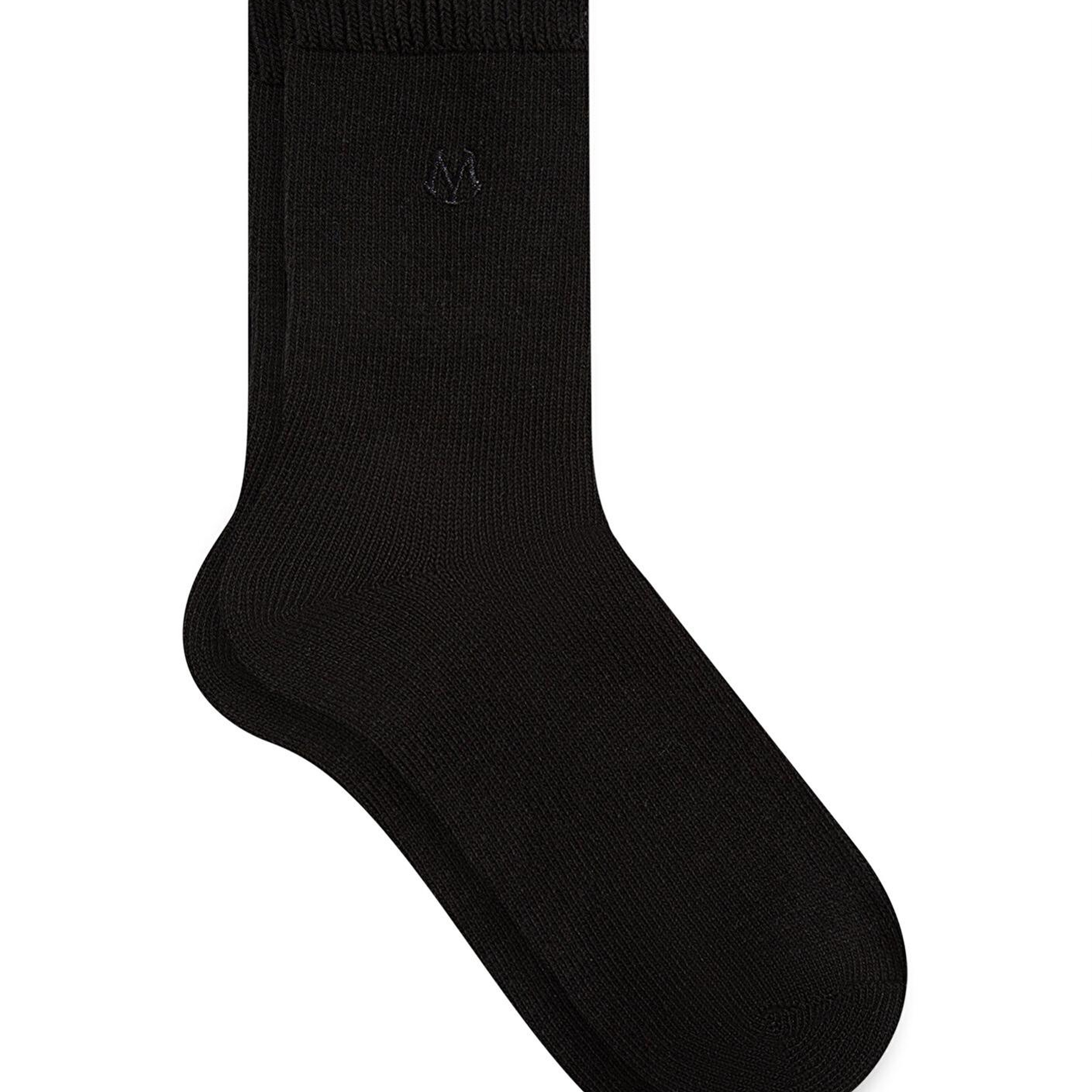 Mavi Mavi Logo Nakışlı Siyah Soket Çorap 092277-900