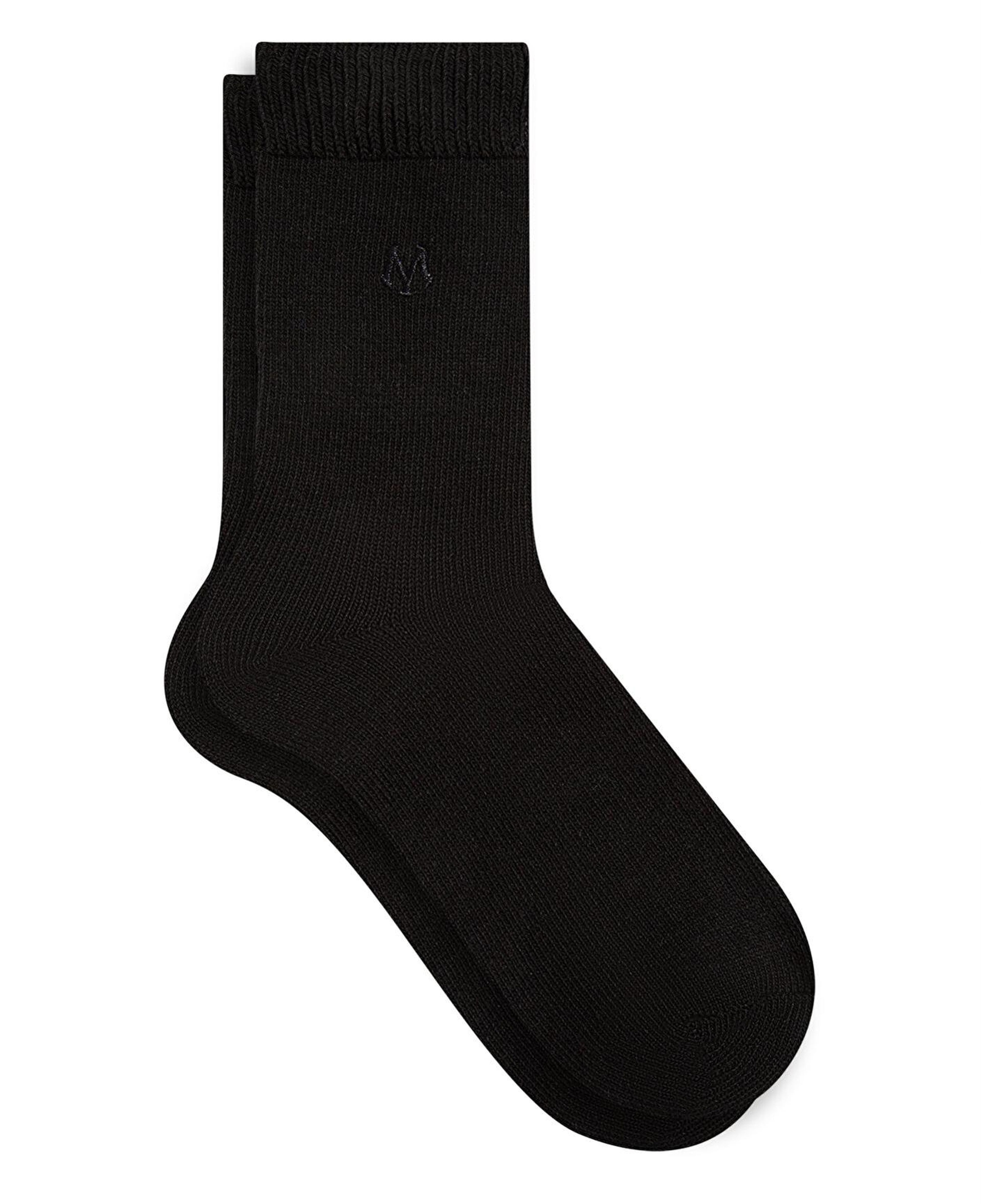 Mavi Mavi Logo Nakışlı Siyah Soket Çorap 092277-900
