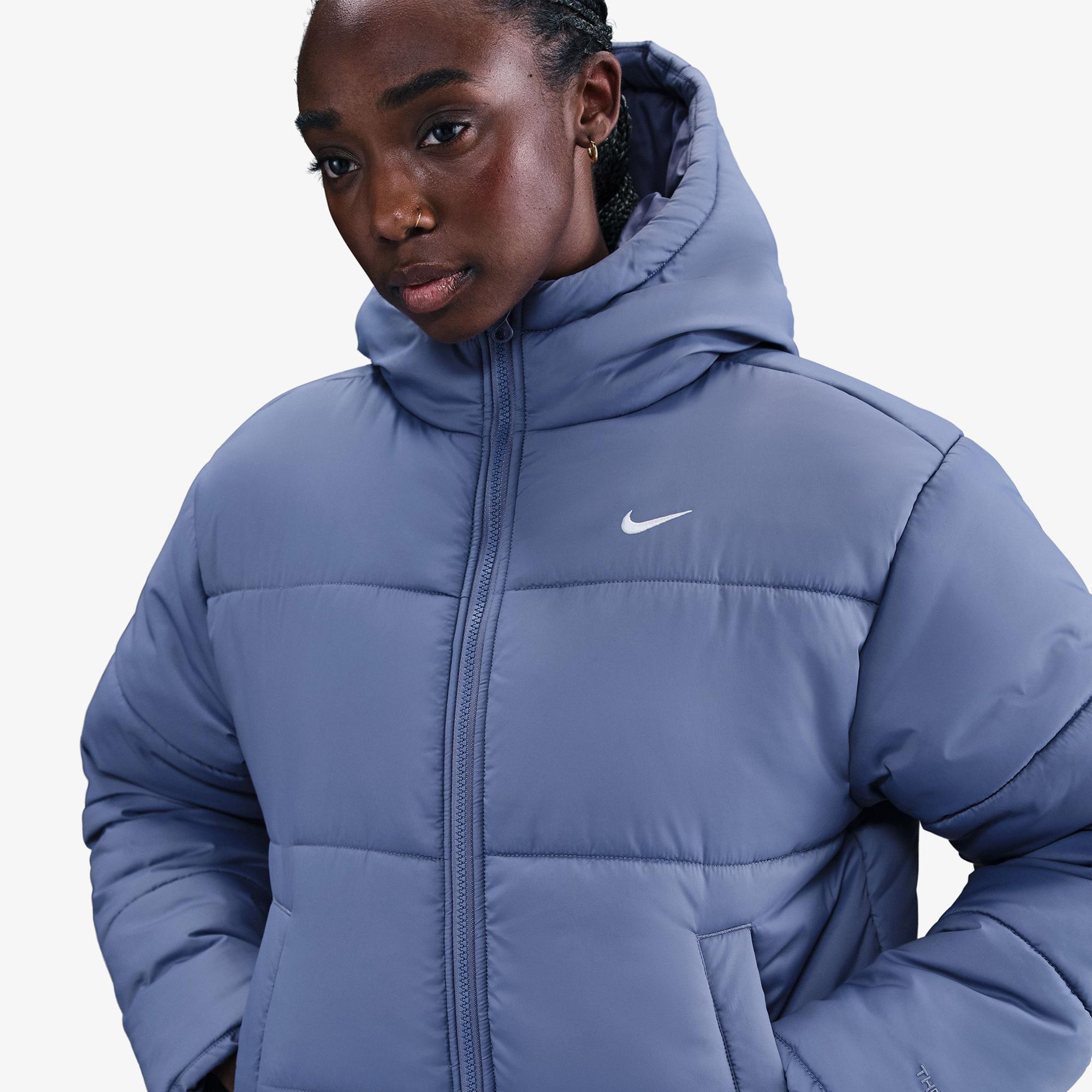 Nike Sportswear Classic Puffer Kadın Mavi Mont