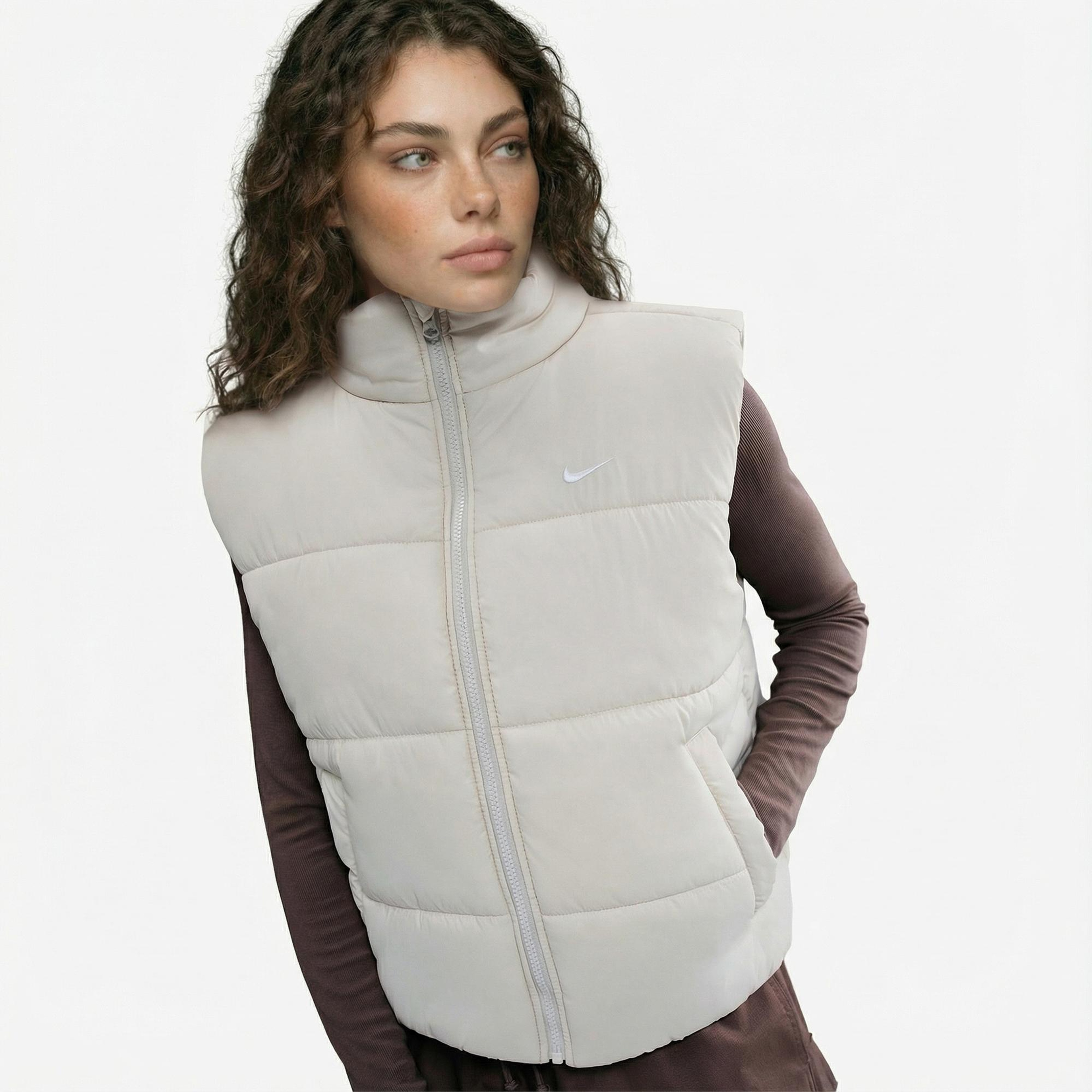 Nike Sportswear Classic Puffer Kadın Beyaz Yelek