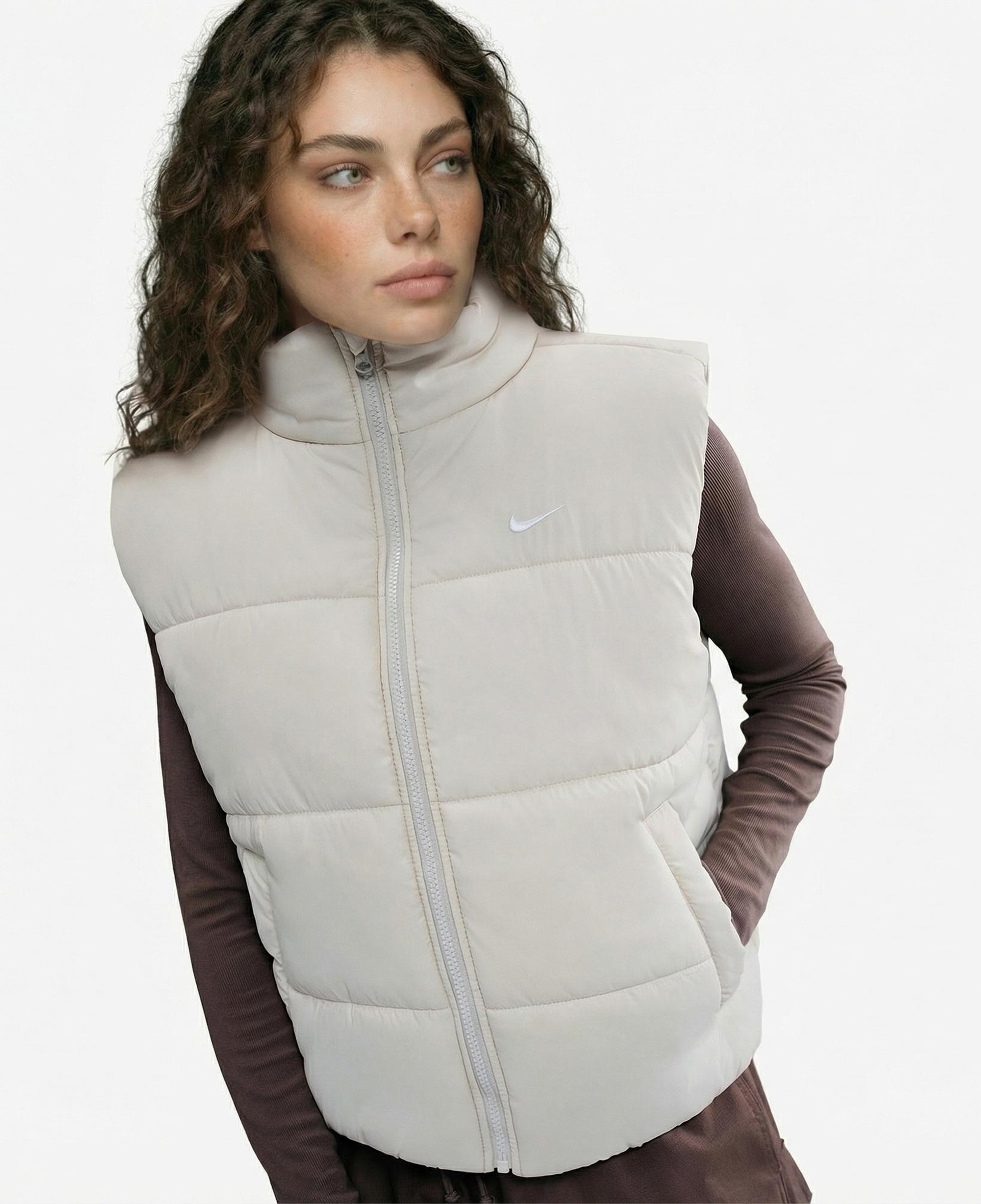 Nike Sportswear Classic Puffer Kadın Beyaz Yelek