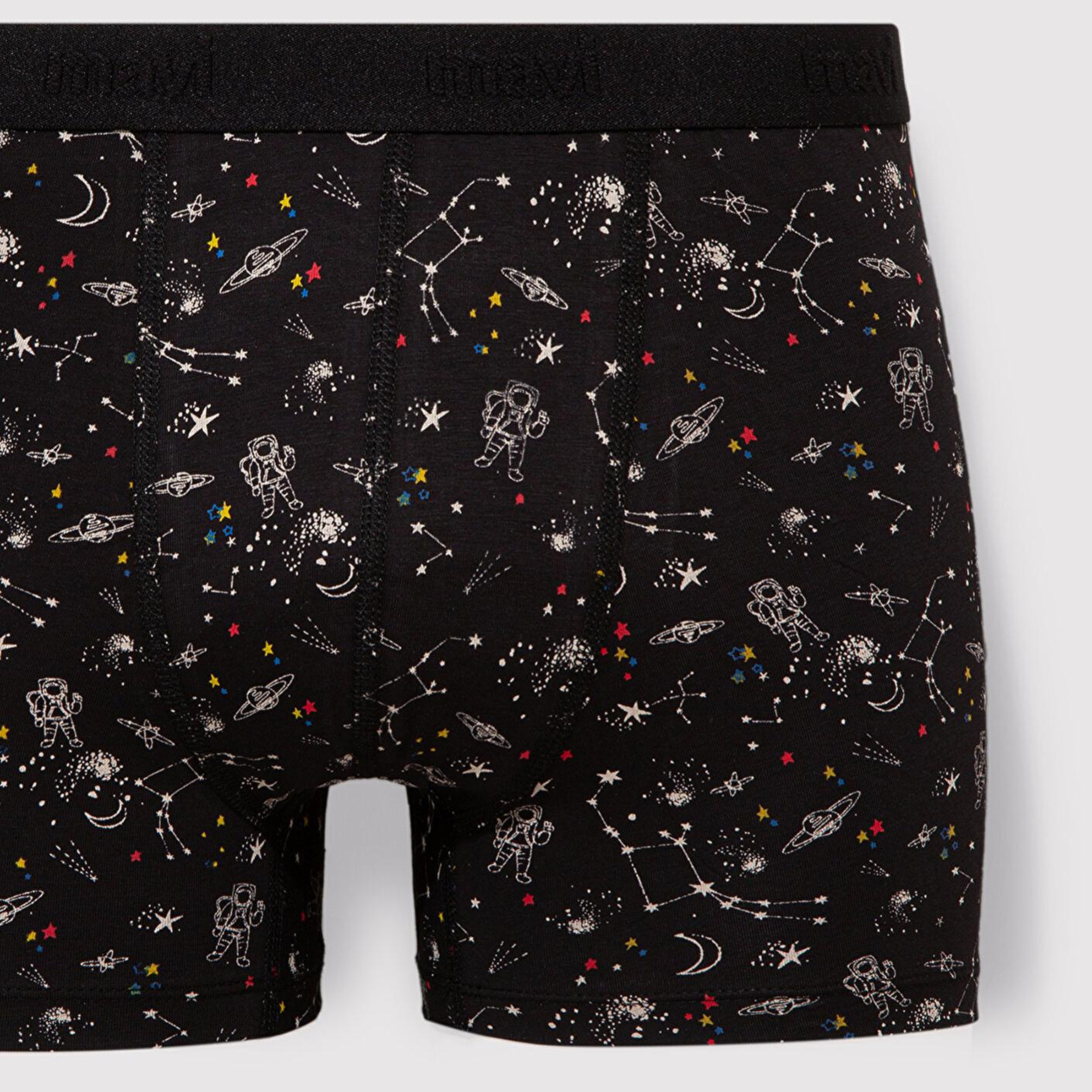 Mavi Galaksi Baskılı Siyah Boxer 092084-900