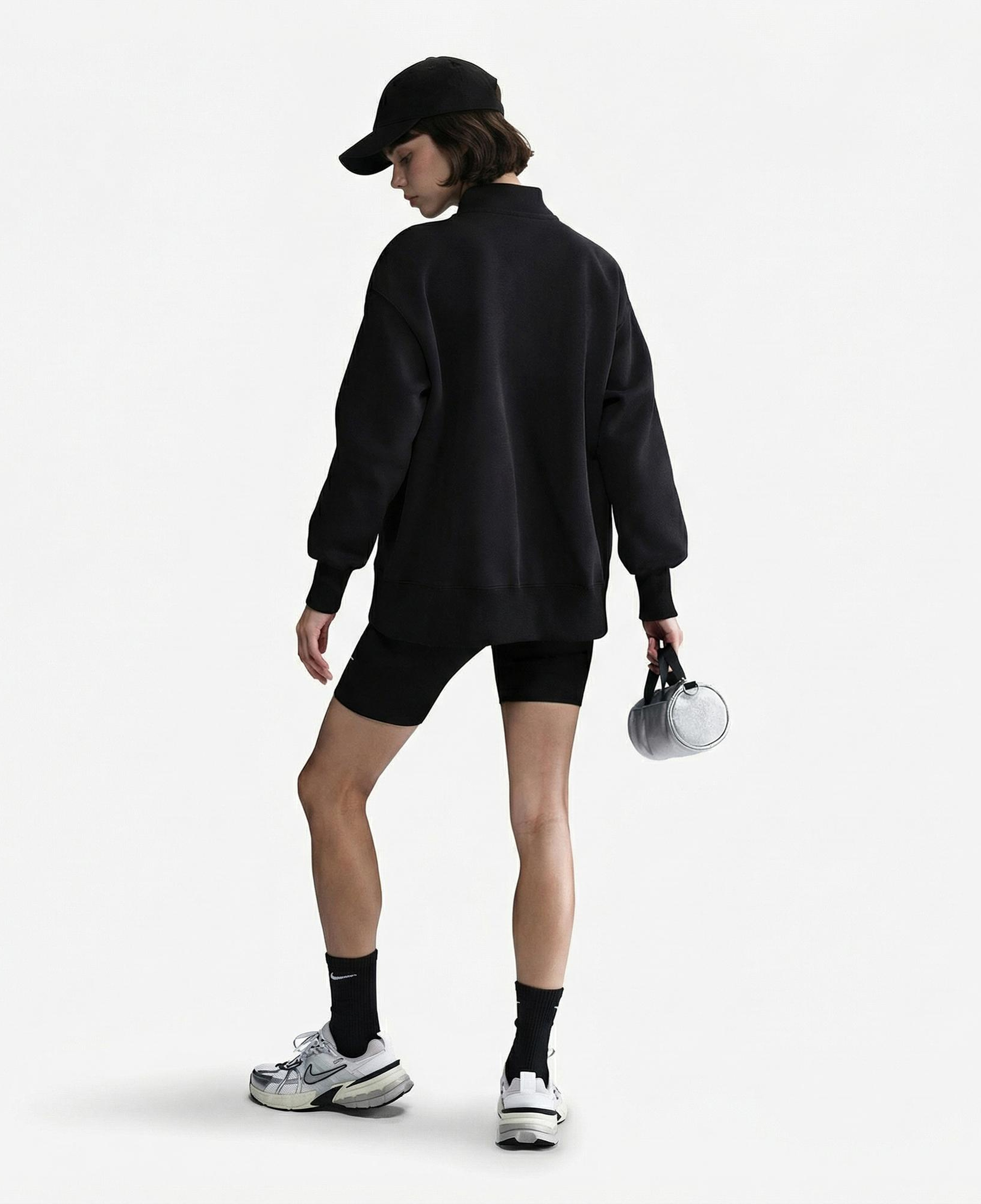 Nike Sportswear Phoenix Fleece Kadın Siyah Sweatshirt