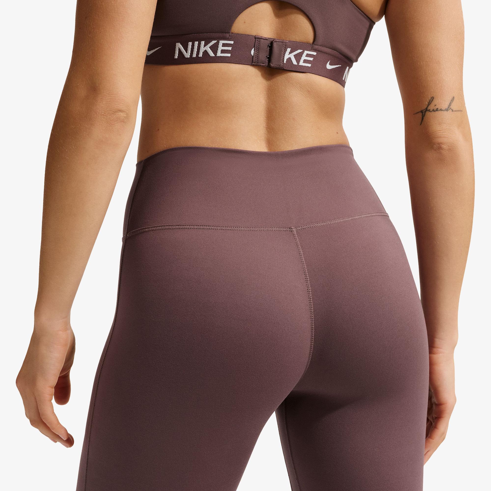 Nike Dri-Fit One Yüksek Belli Kadın Kahverengi Tayt