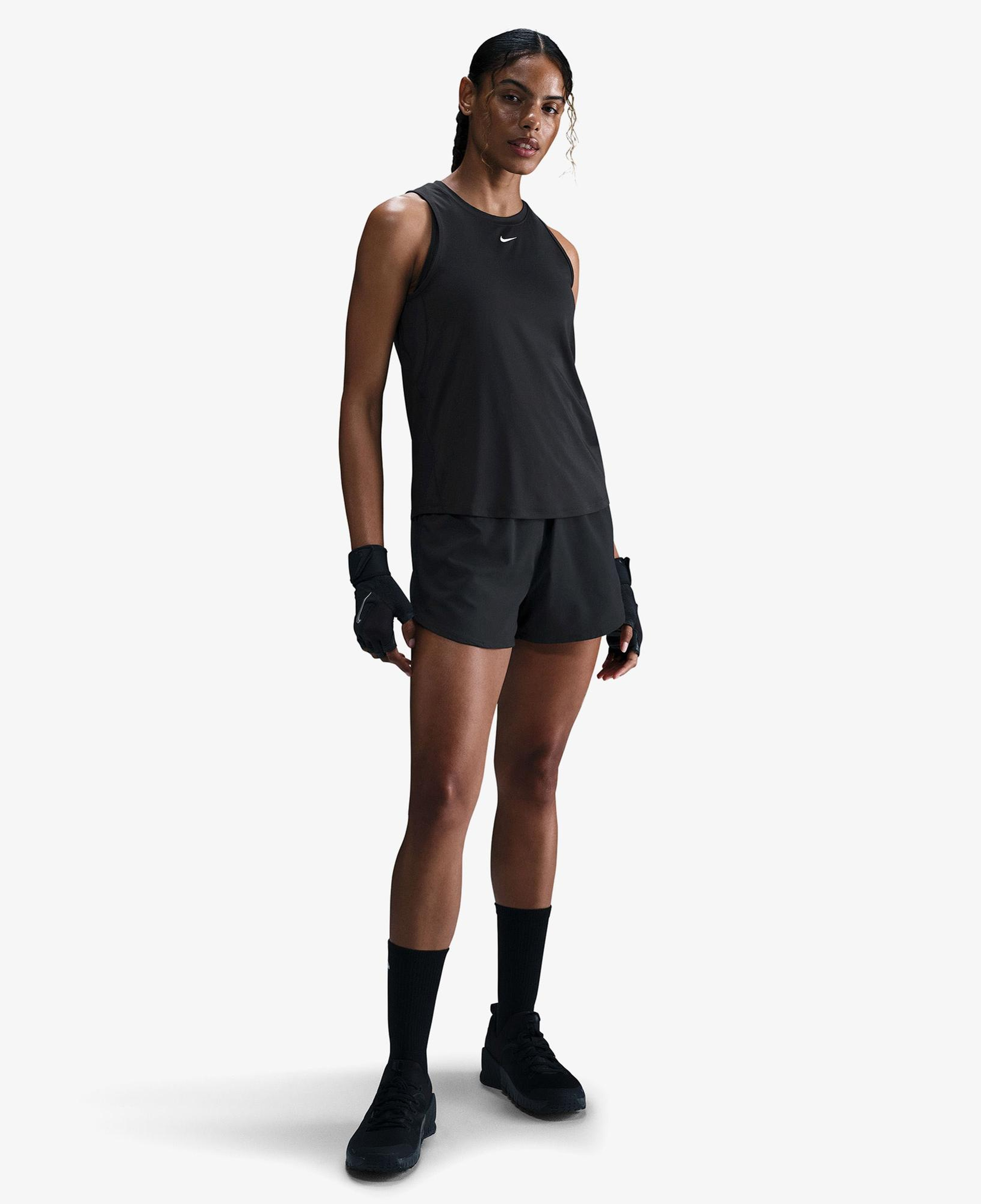 Nike One Classic Dri-Fit Kadın Siyah Kolsuz T-Shirt