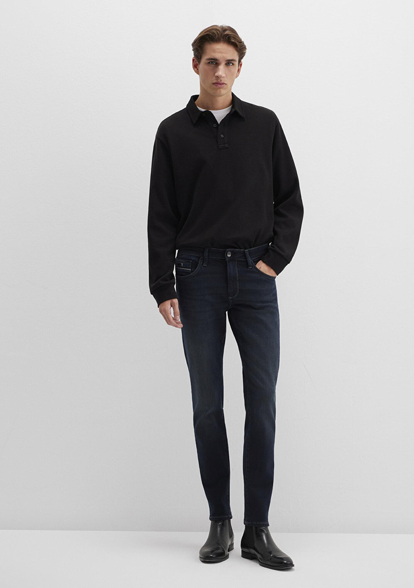 Mavi James Mavi Black Puslu Mürekkep Mavi Jean Pantolon 0042426976