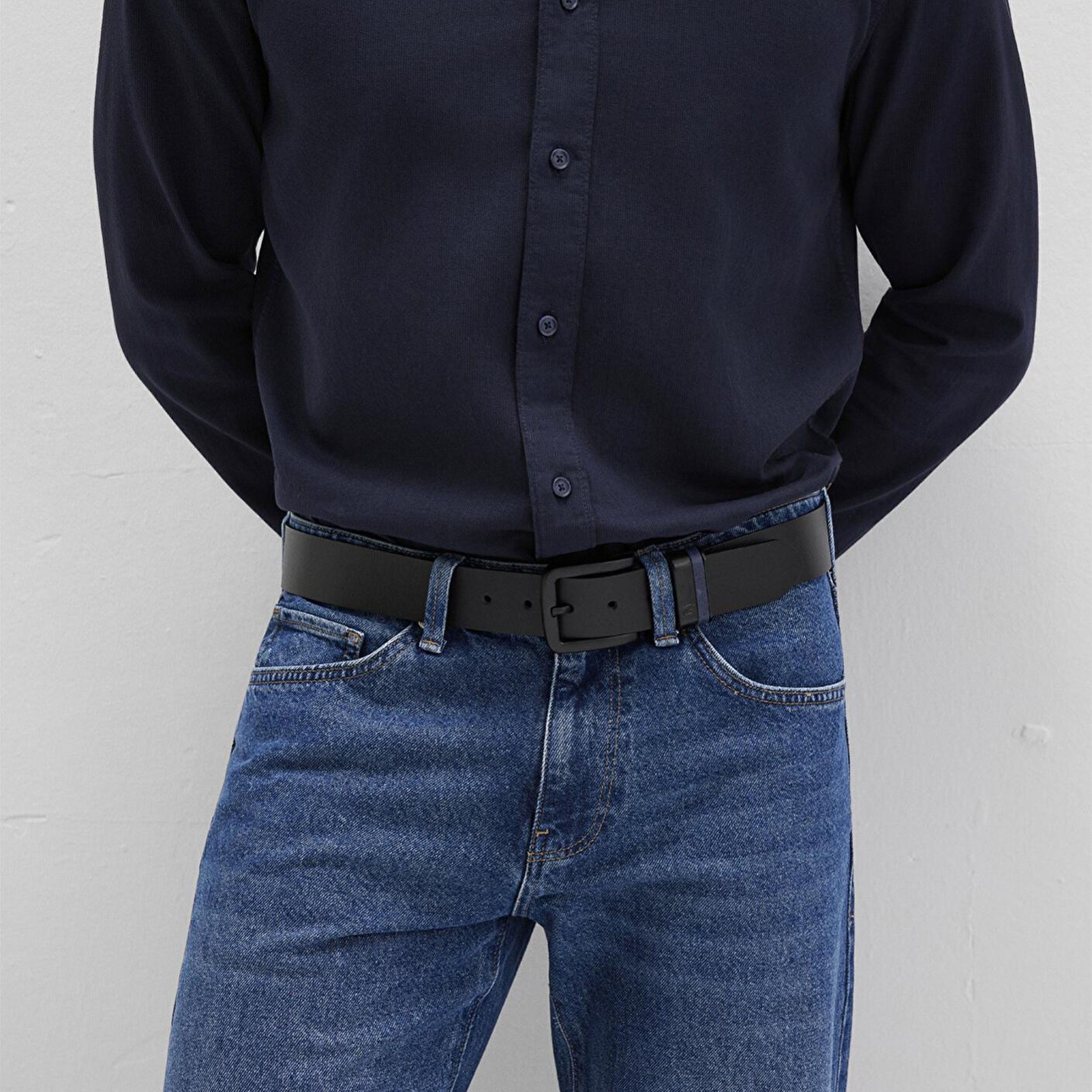 Mavi Siyah Deri Kemer 090499-15903