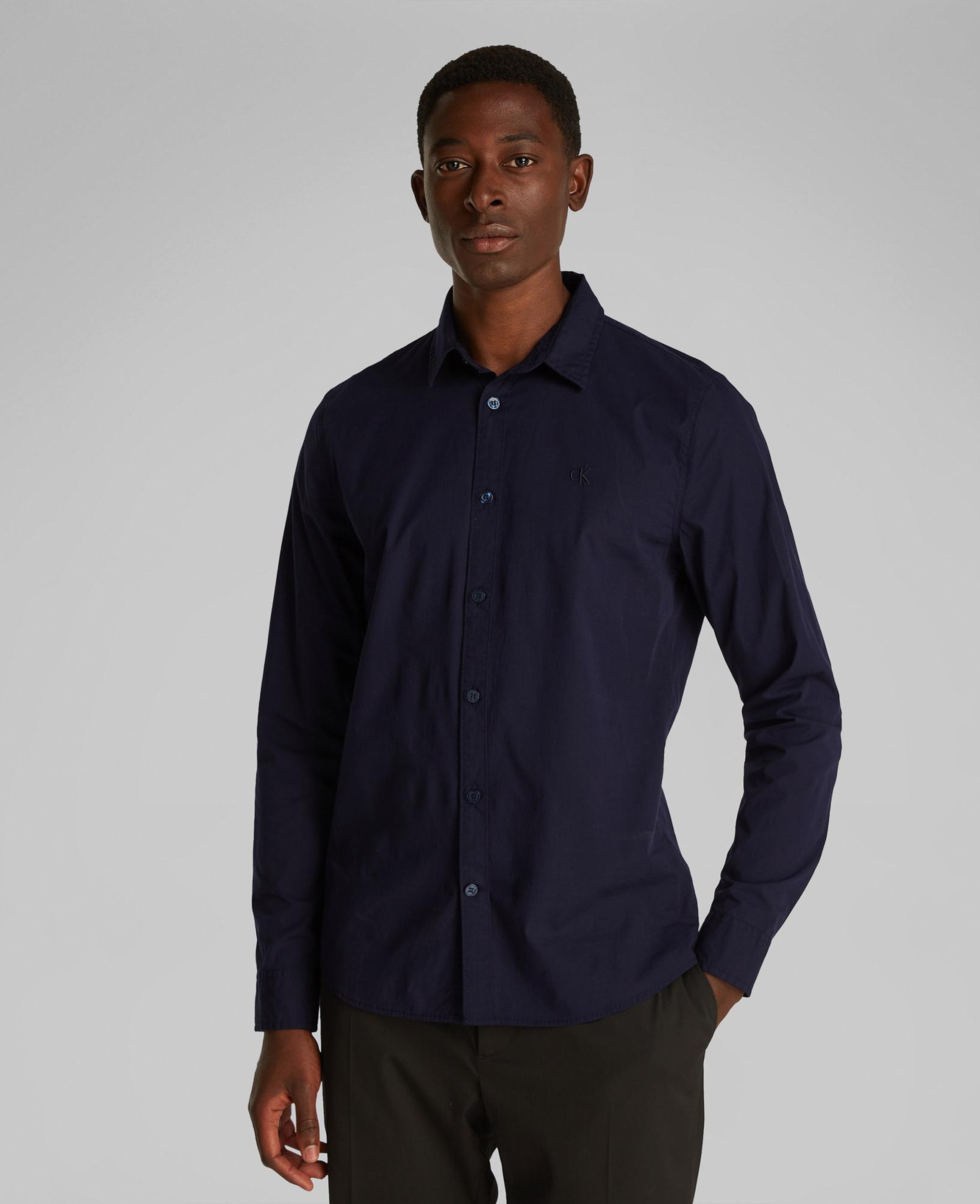 Calvin Klein Slim Stretch Erkek Lacivert Gömlek