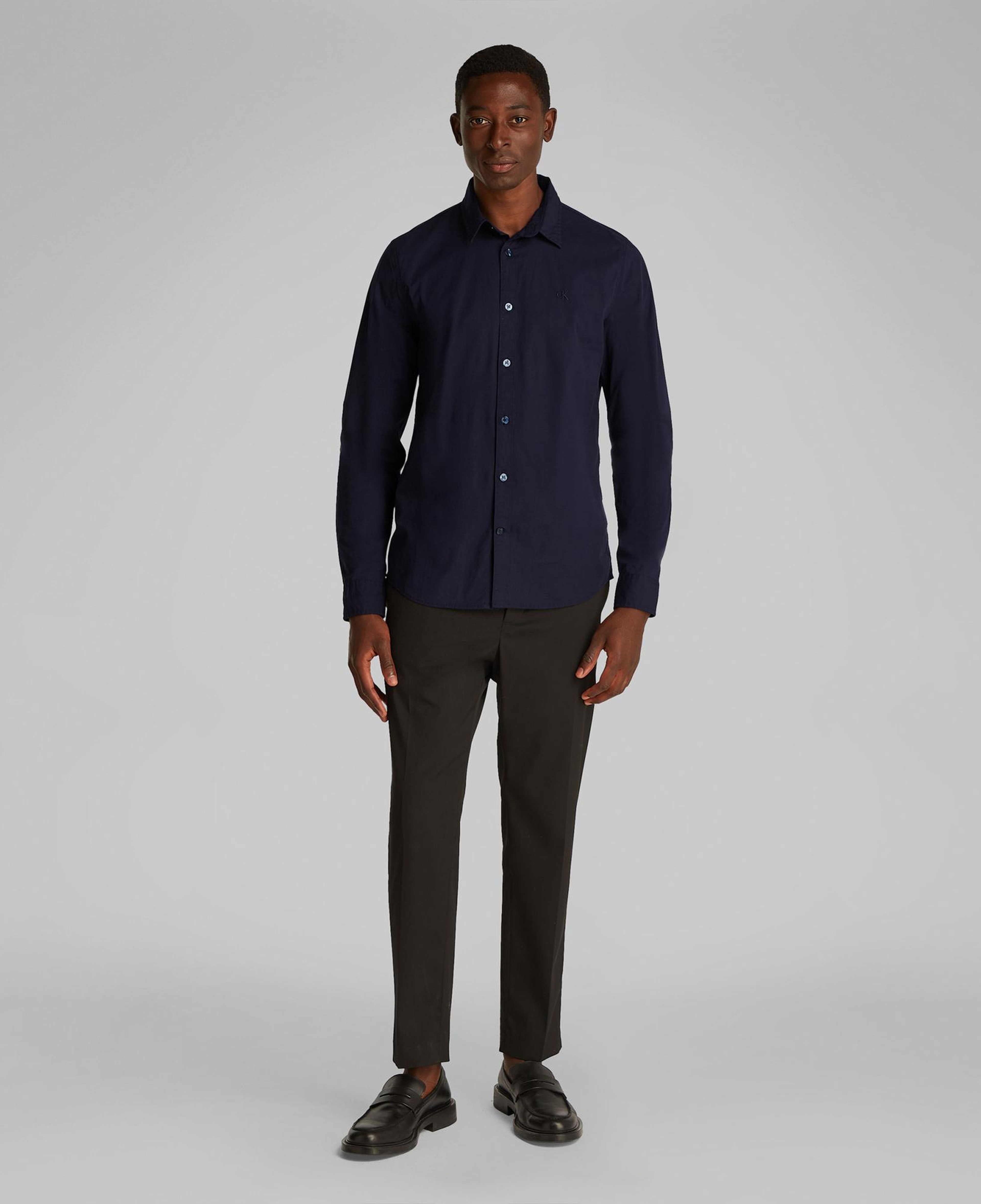 Calvin Klein Slim Stretch Erkek Lacivert Gömlek