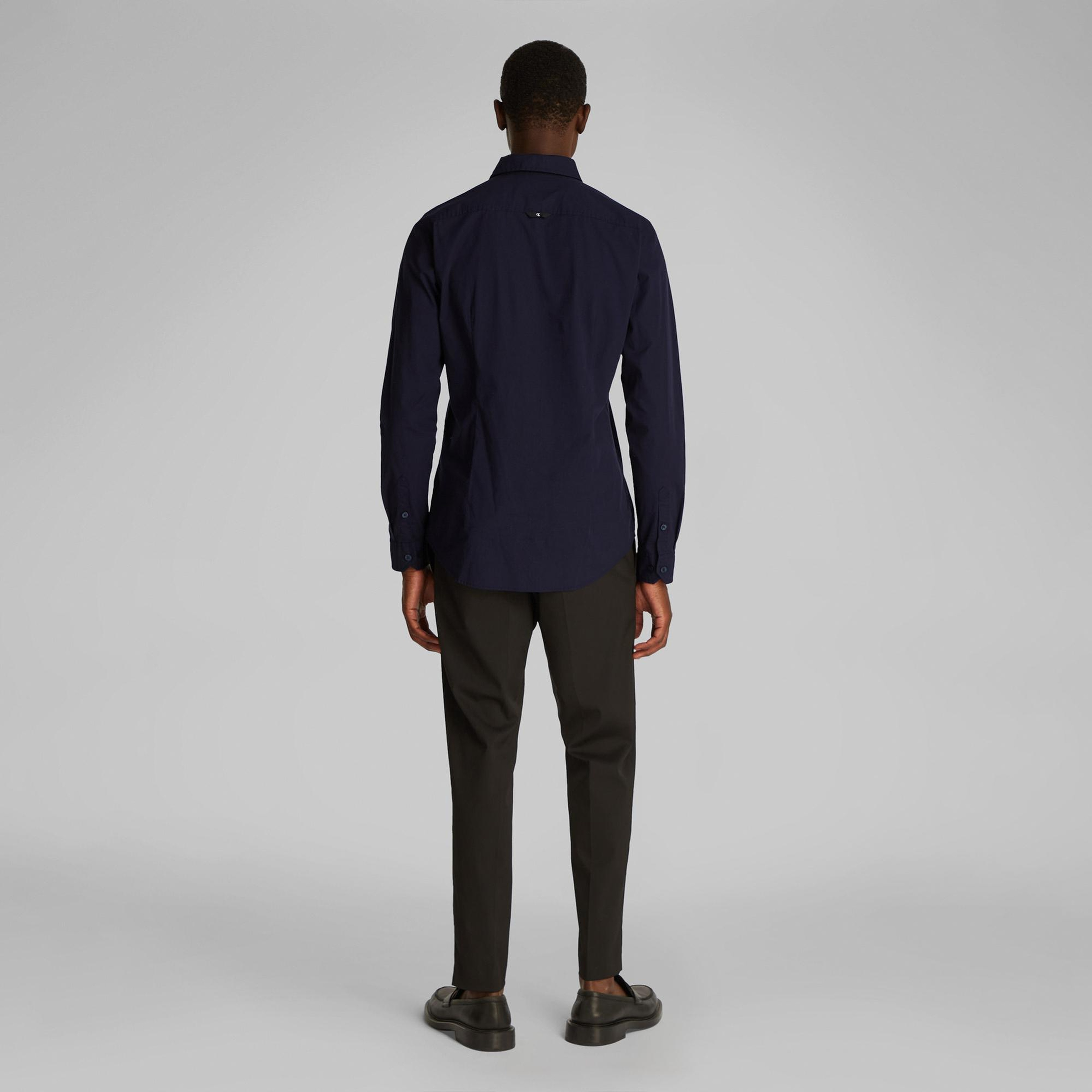 Calvin Klein Slim Stretch Erkek Lacivert Gömlek