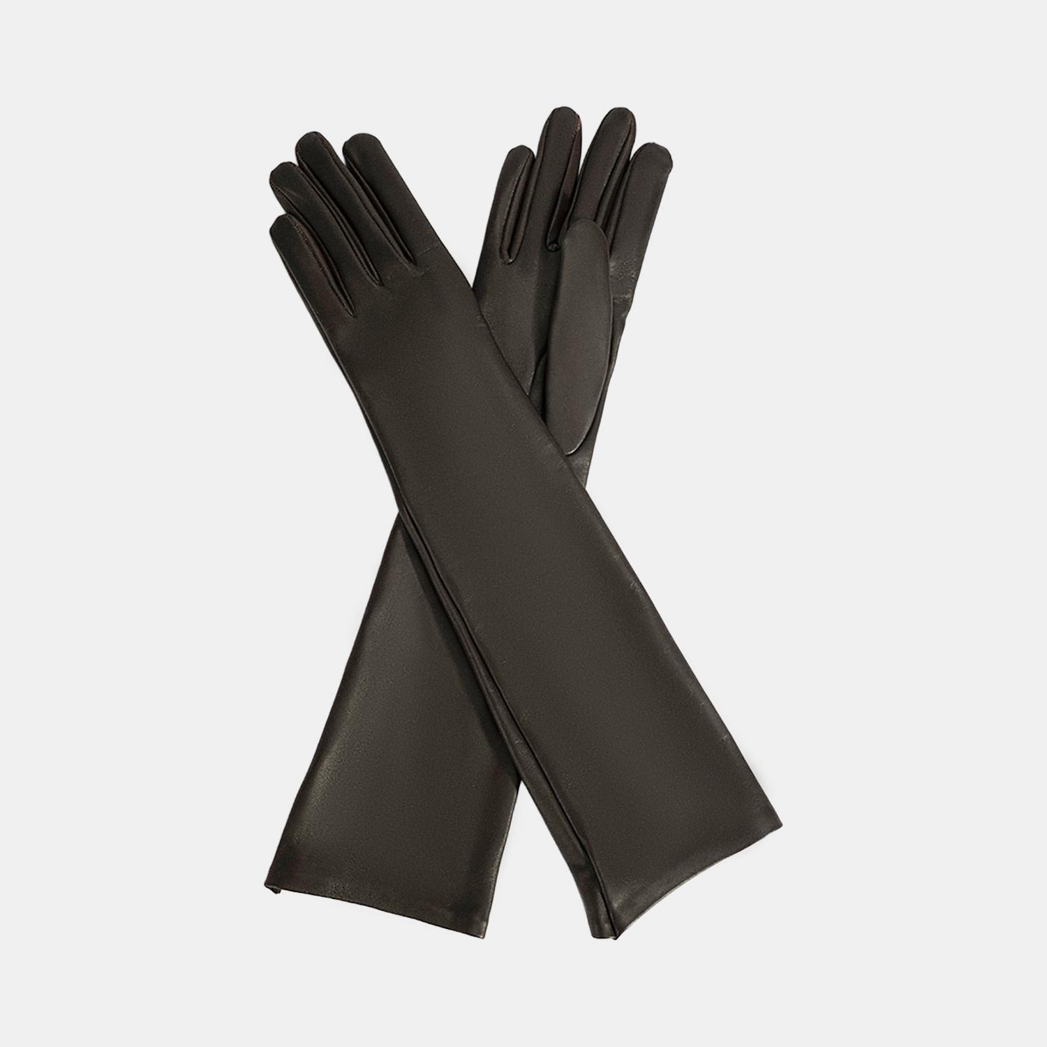 DESA Kadın Acı Kahve Uzun Deri Eldiven