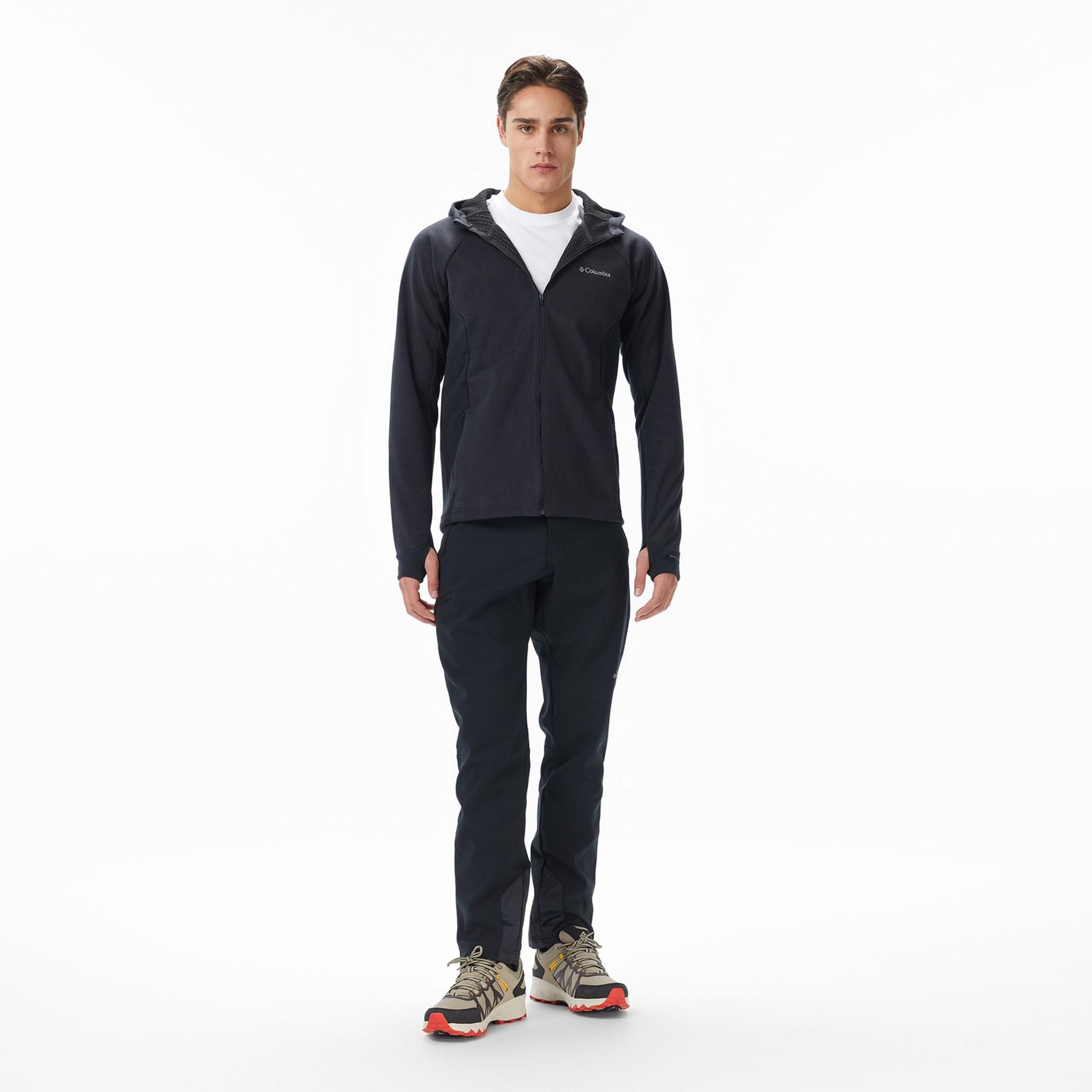 Columbia Arctic Peak Hooded Full Zip Erkek Siyah Polar Ceket