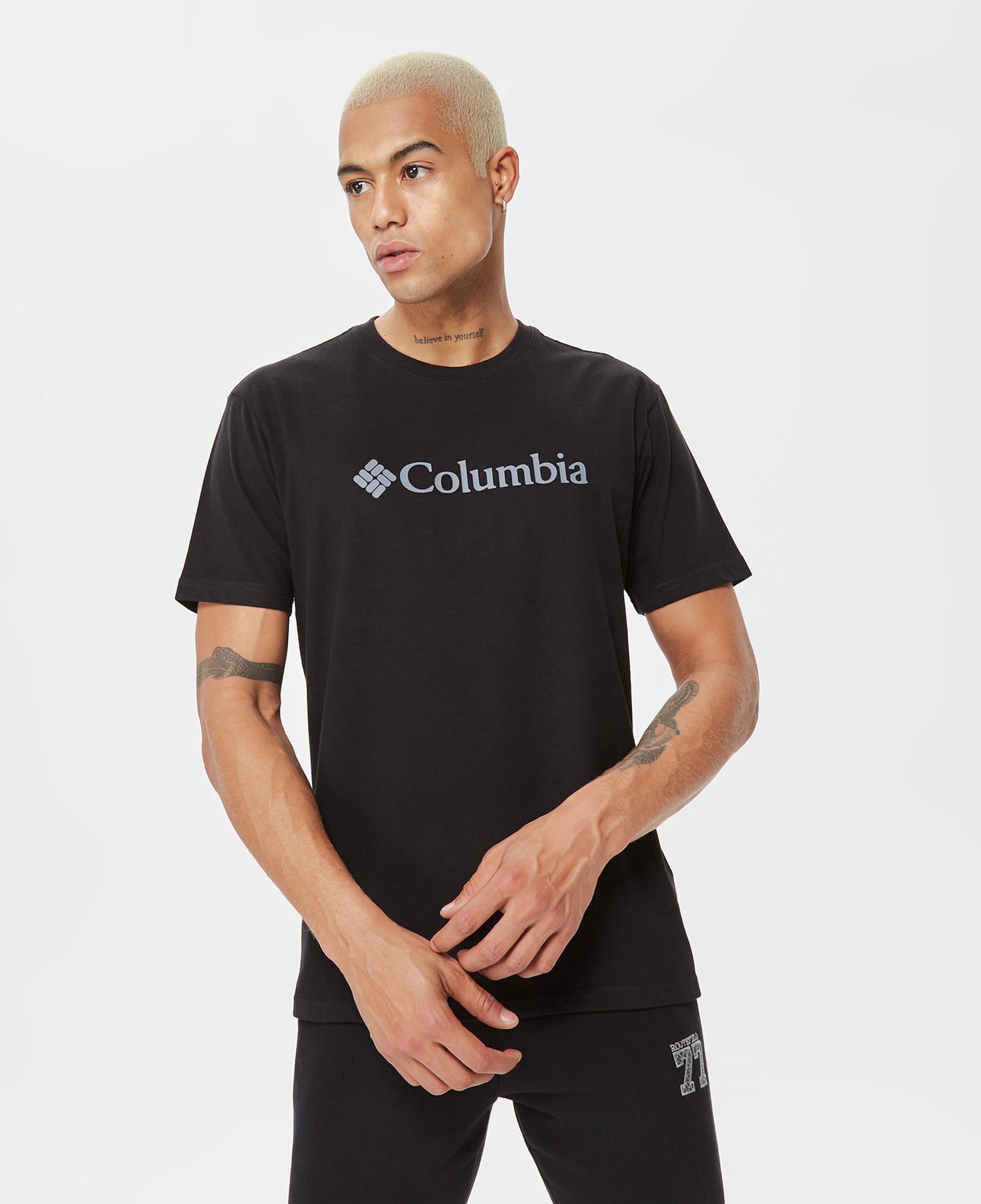 Columbia Basic Big Logo Brushed Erkek Siyah T-Shirt