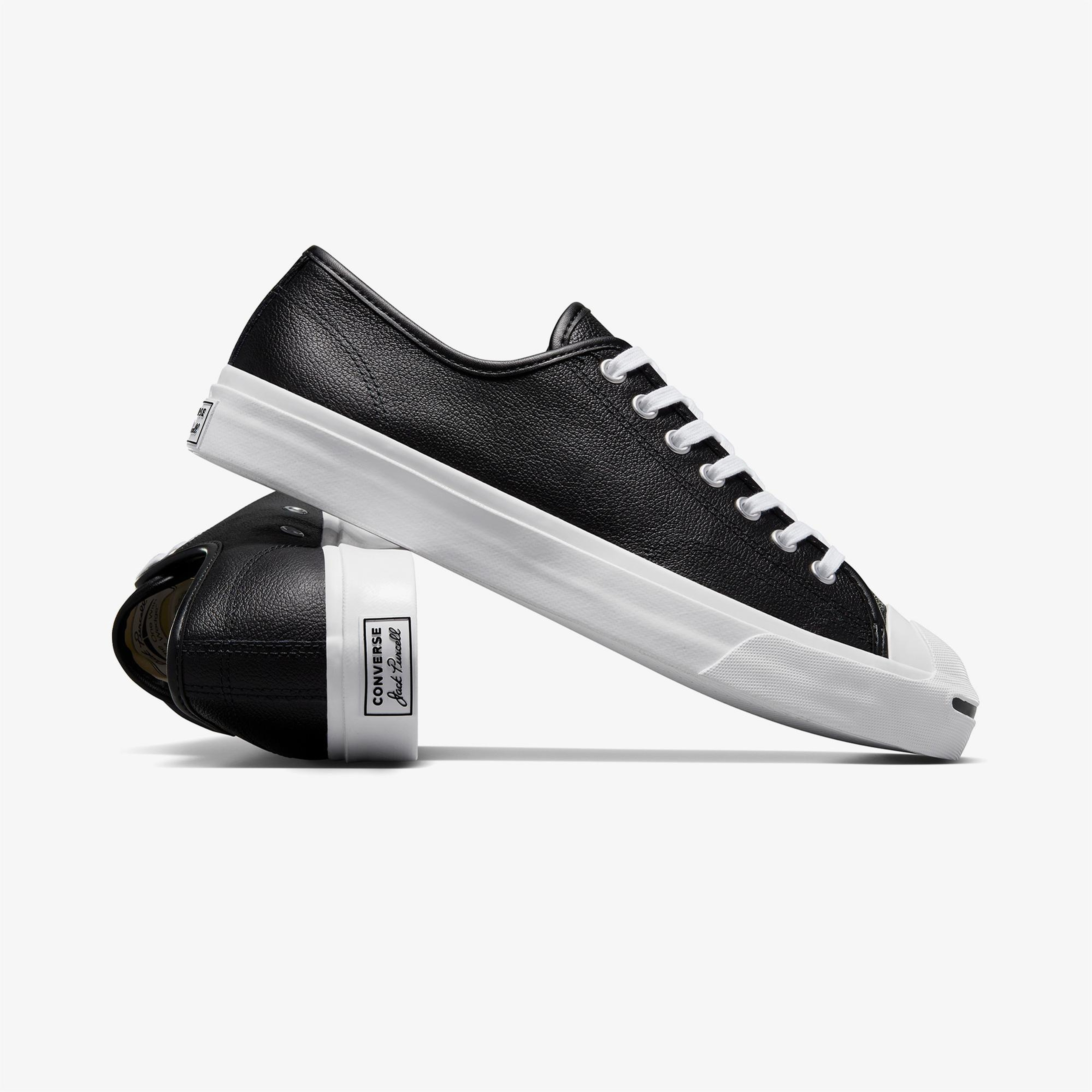 Converse Jack Purcell Unisex Siyah Deri Sneaker