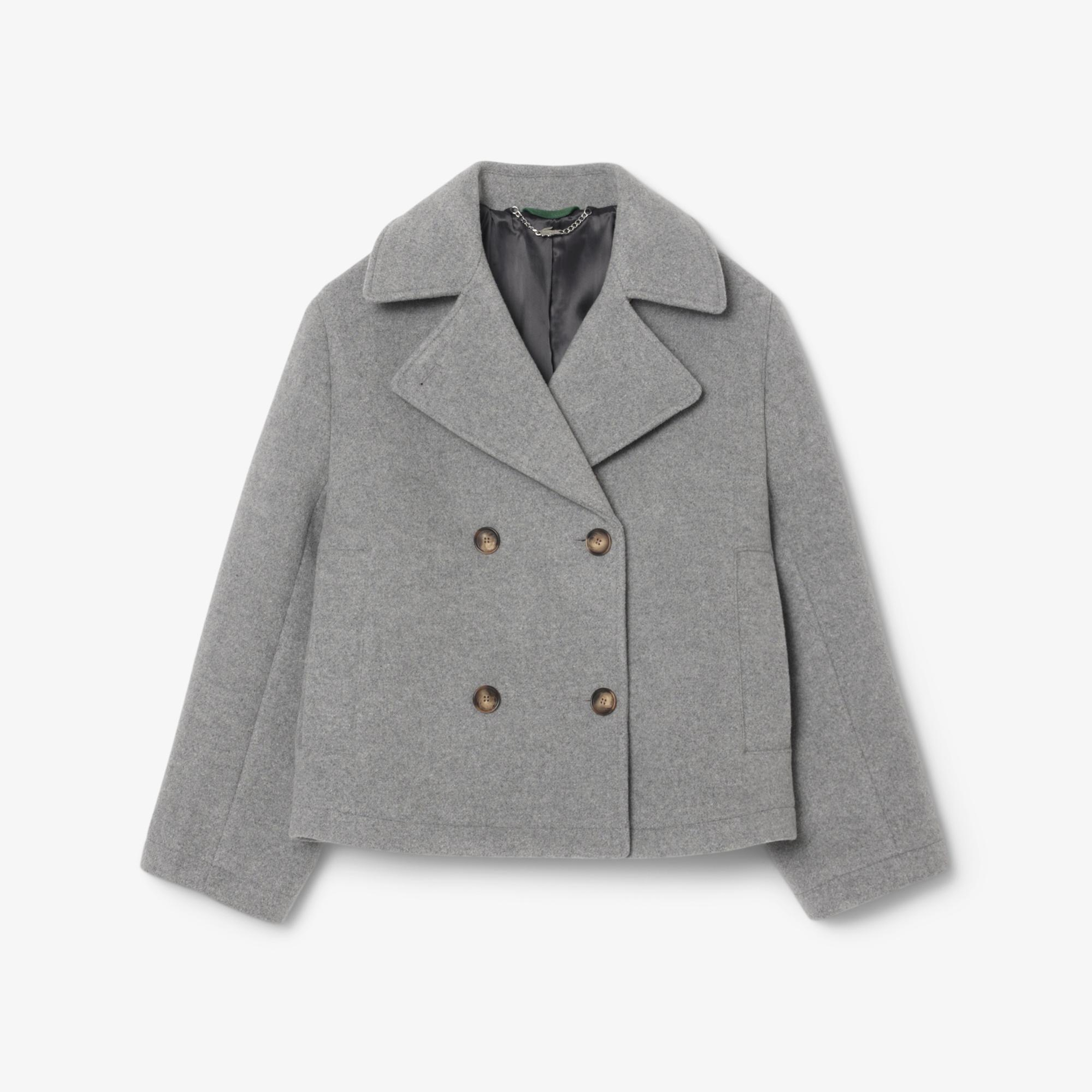 Lacoste Kadın Oversize Fit Koyu Gri Kaban