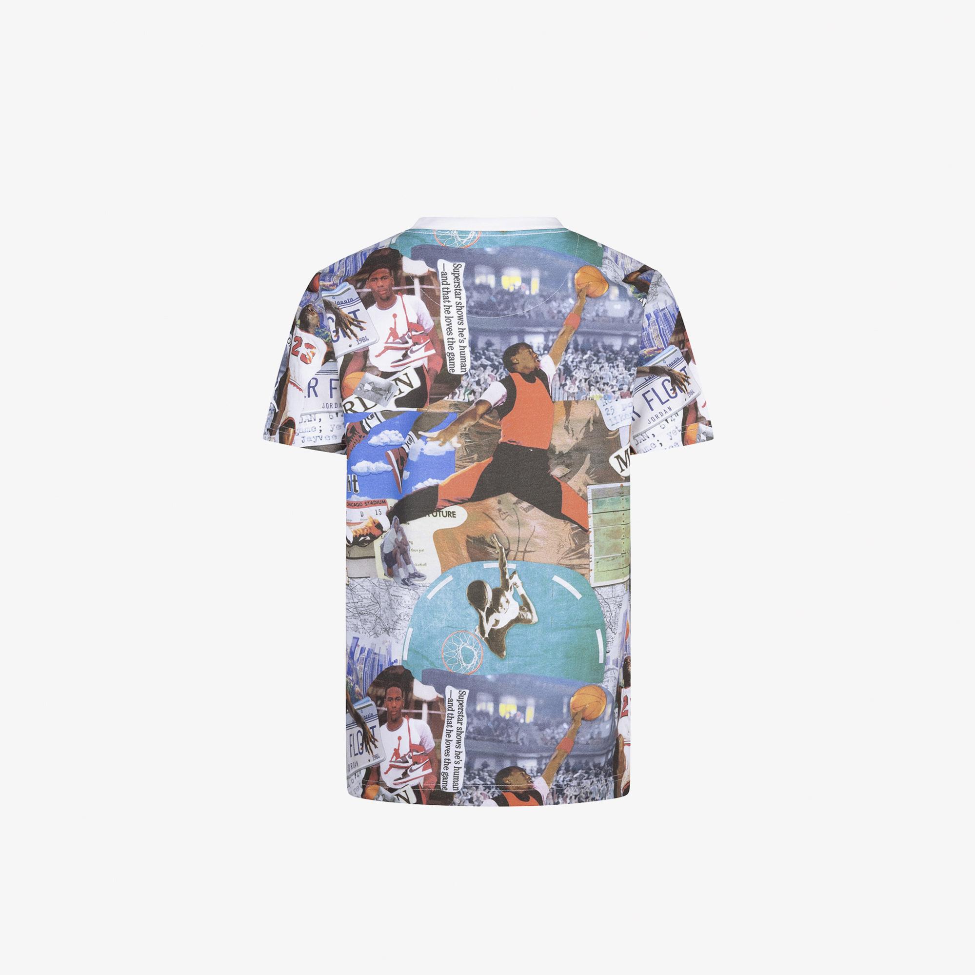 Jordan MJ Brooklyn Collage Çocuk Çok Renkli Kısa Kol T-Shirt