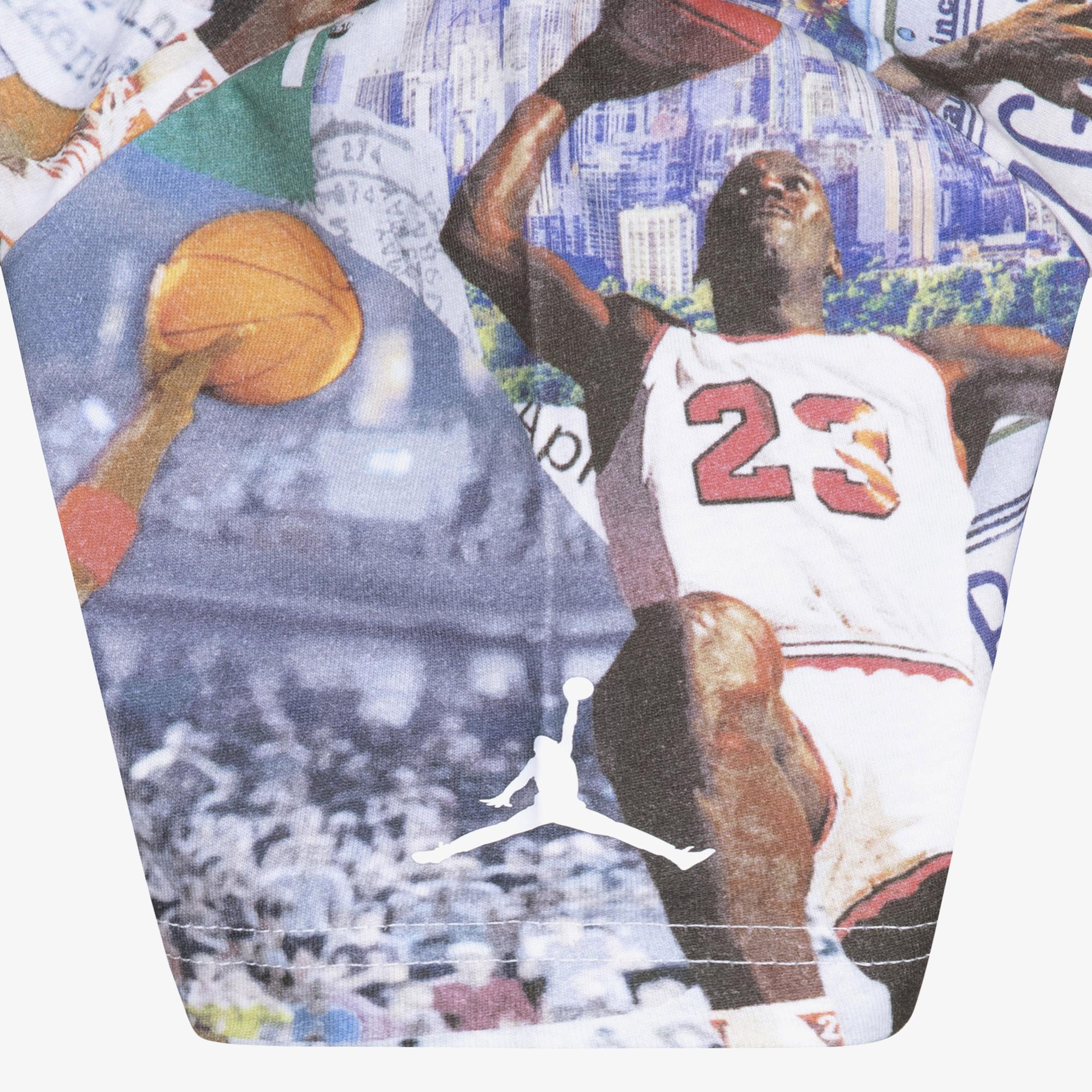 Jordan MJ Brooklyn Collage Çocuk Çok Renkli Kısa Kol T-Shirt