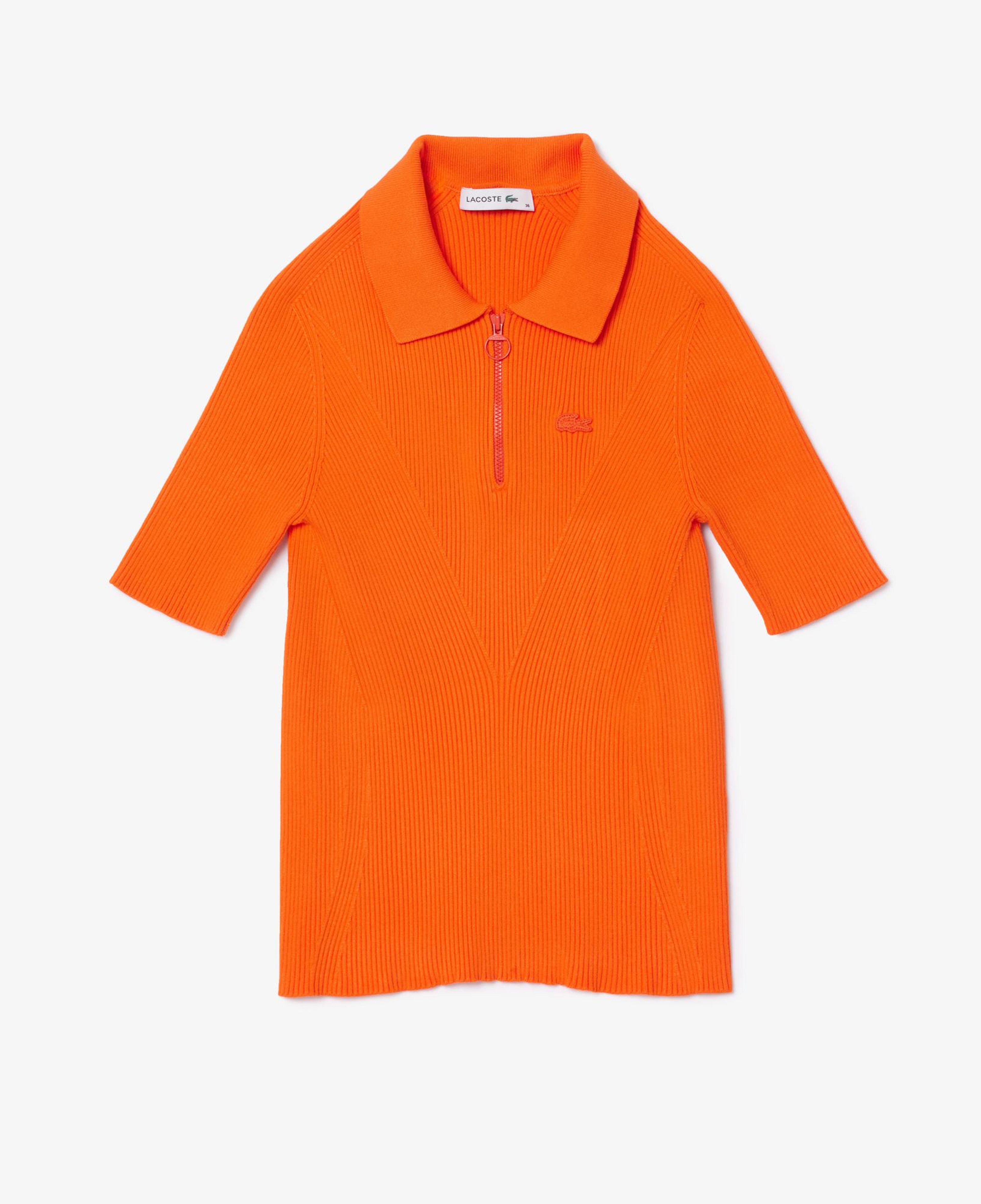 Lacoste Kadın Slim Fit Polo Yaka Turuncu Triko