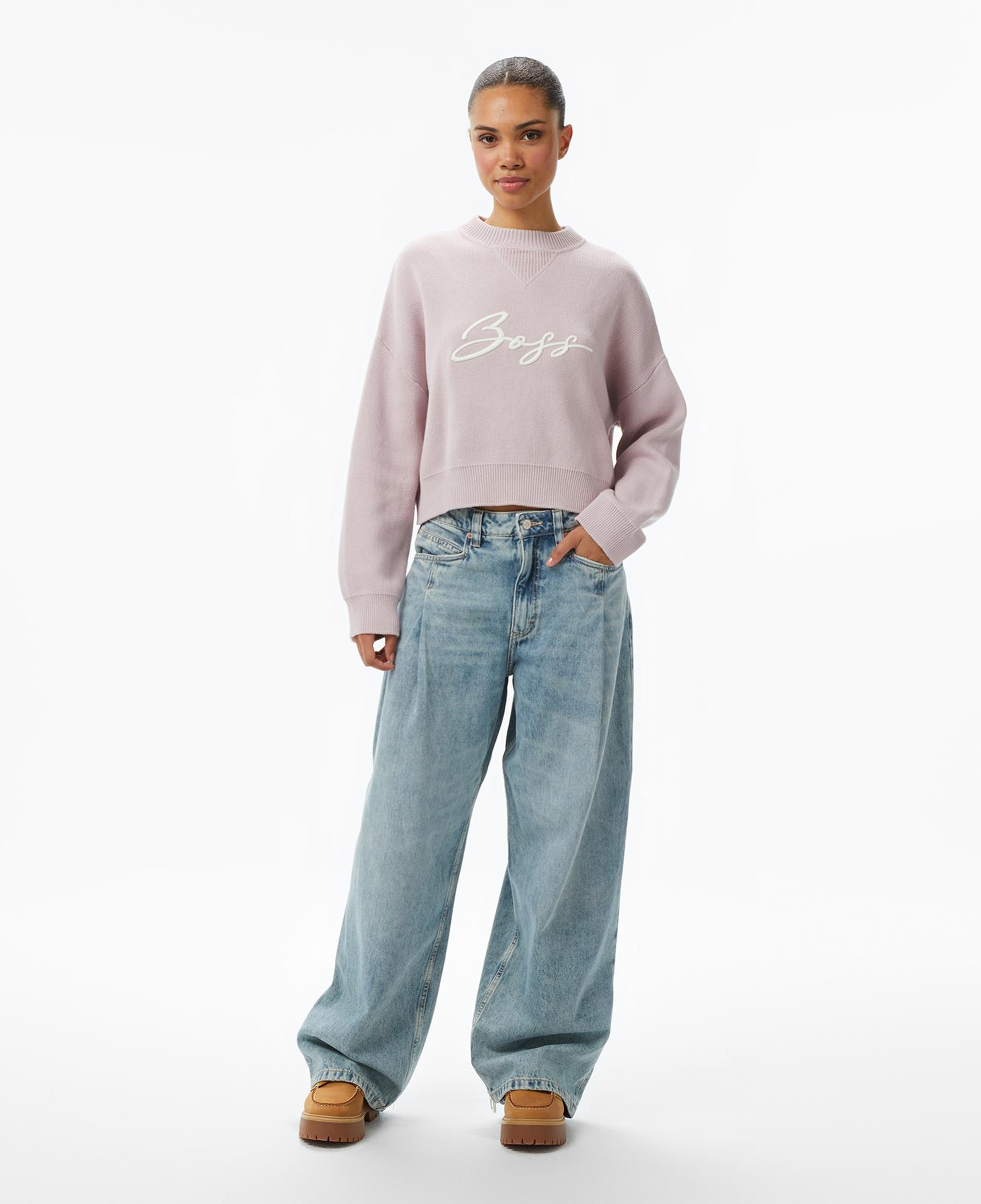 Boss Slouchy Pleated Kadın Mavi Jean