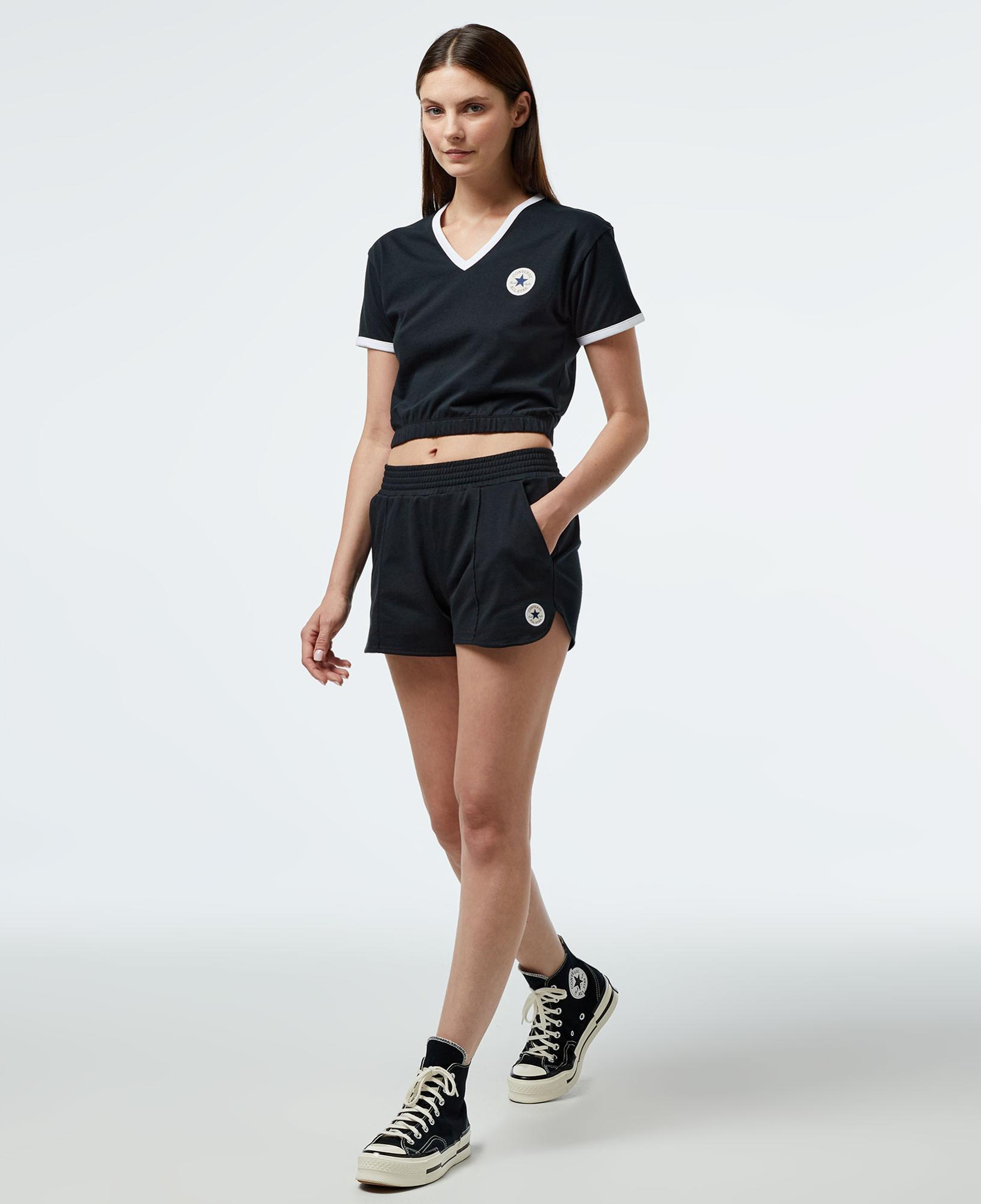 Converse Retro Kadın Siyah T-Shirt