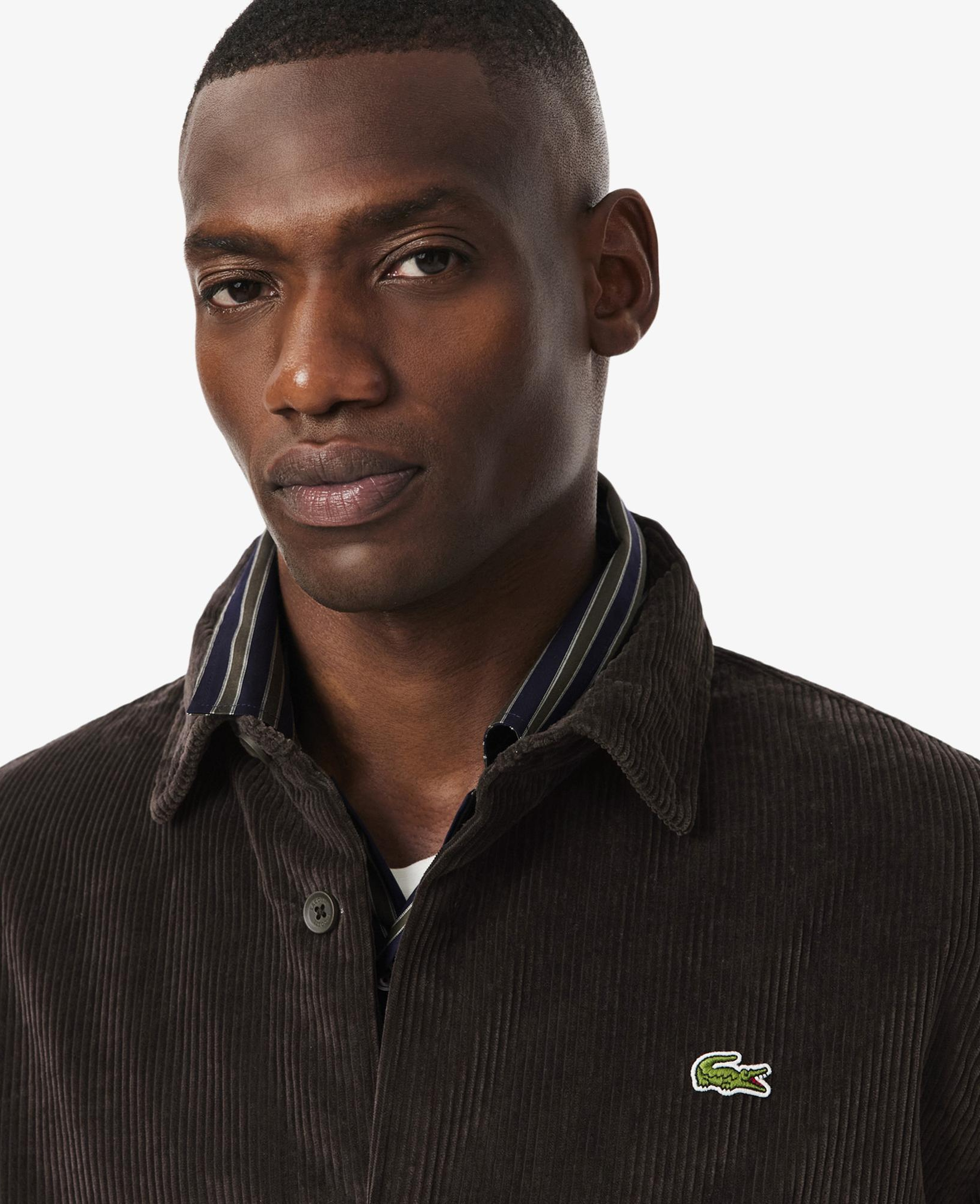 Lacoste Erkek Relaxed Fit Kahverengi Dış Gömlek