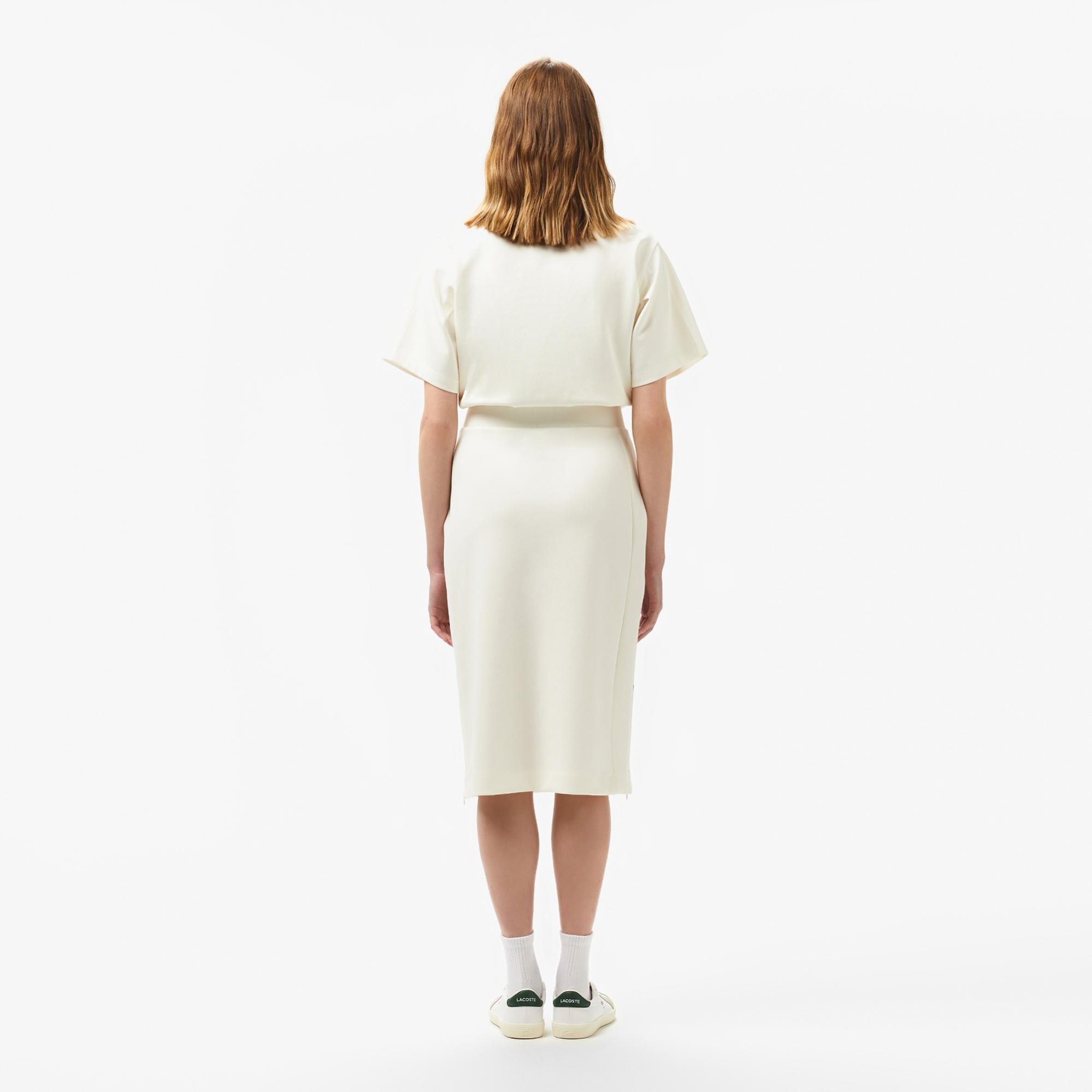 Lacoste Kadın Straight Fit Beyaz Etek