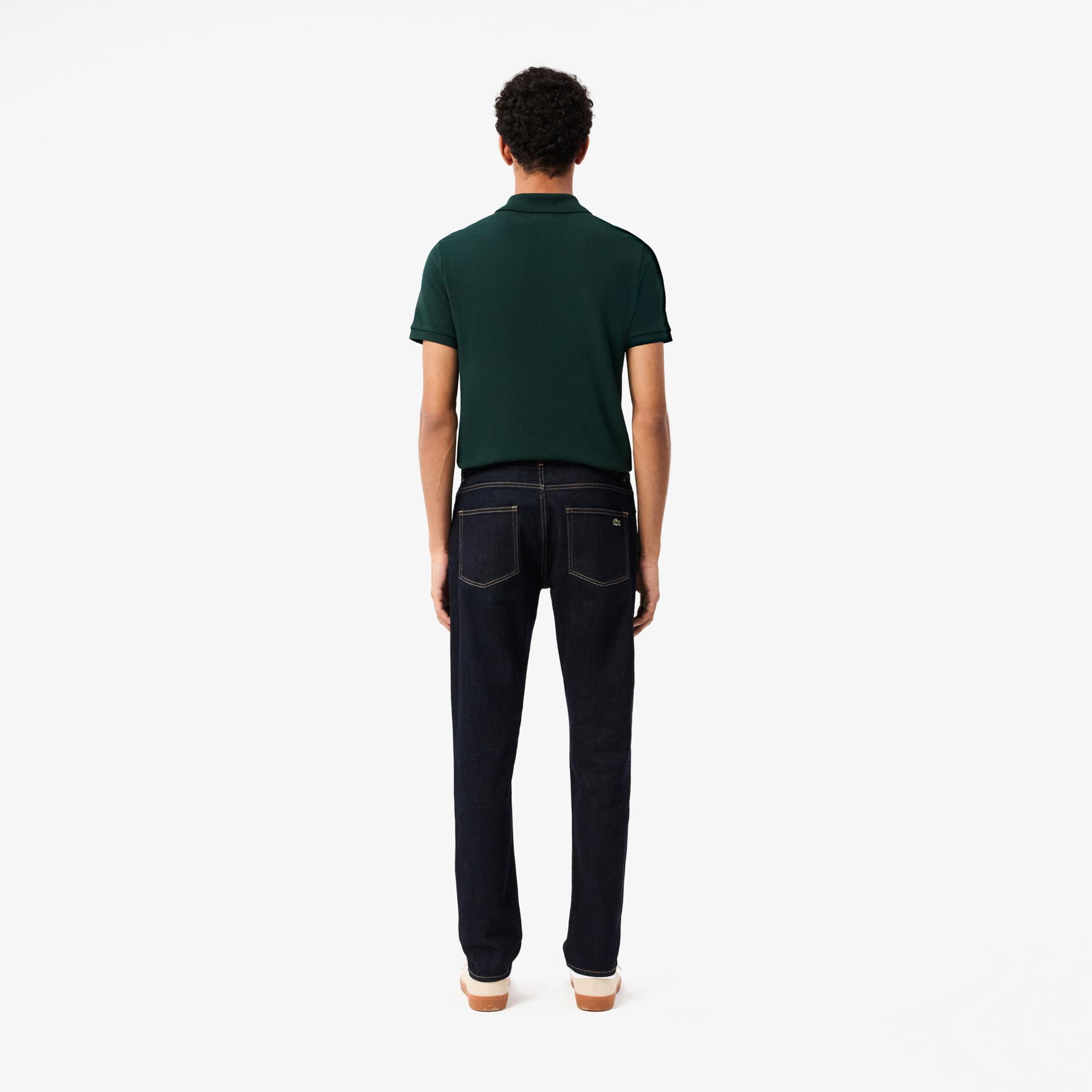 Lacoste Erkek Slim Fit Koyu Mavi Jean Pantolon