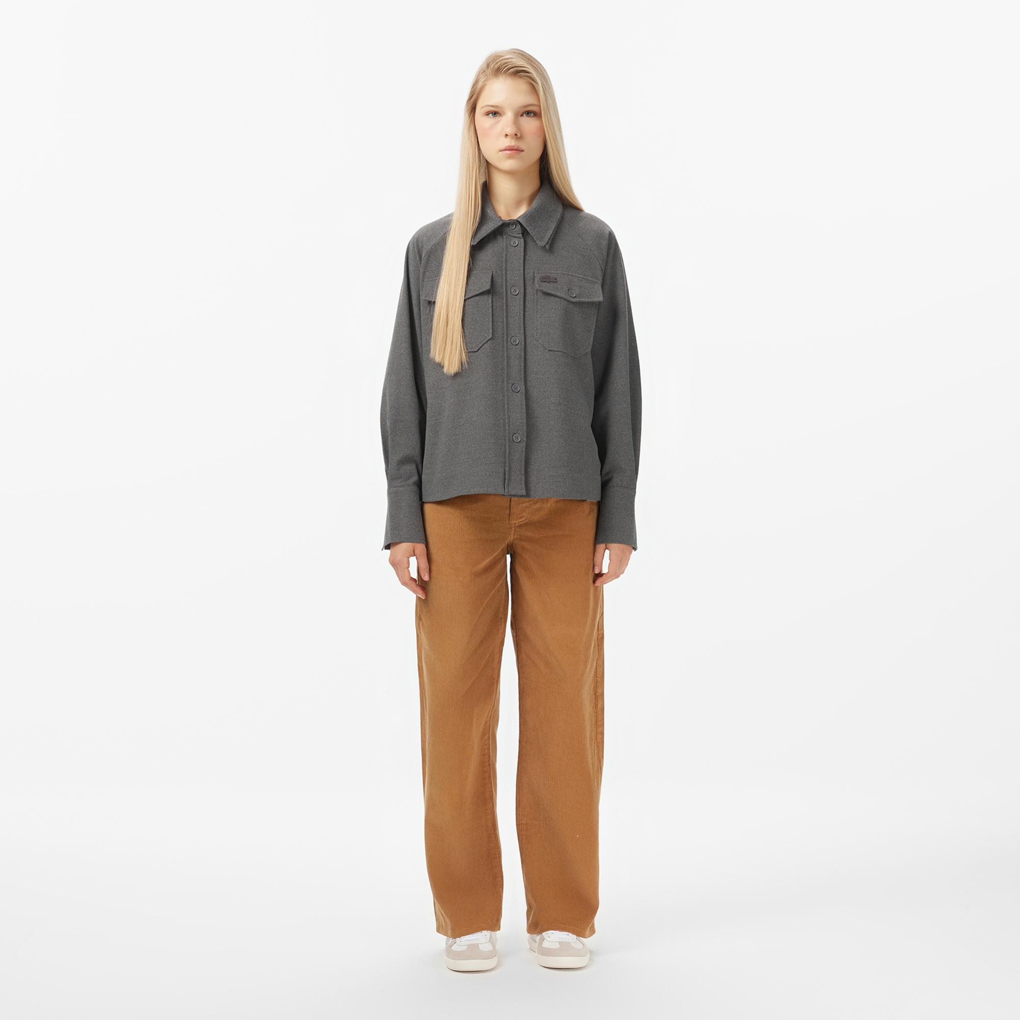 Lacoste Kadın Wide Leg Kahverengi Pantolon