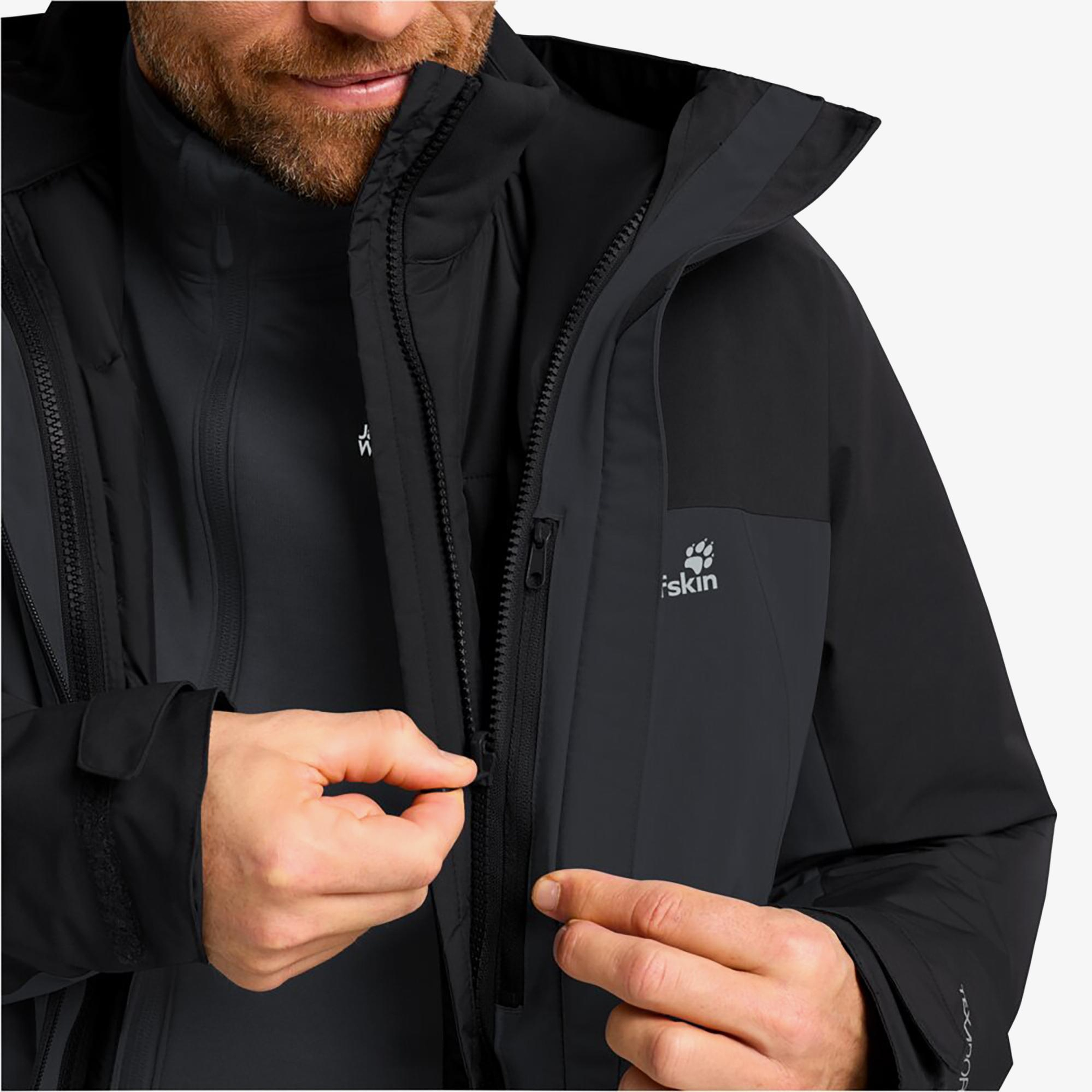Jack Wolfskin Wild Places 3in2 Erkek Gri Ceket