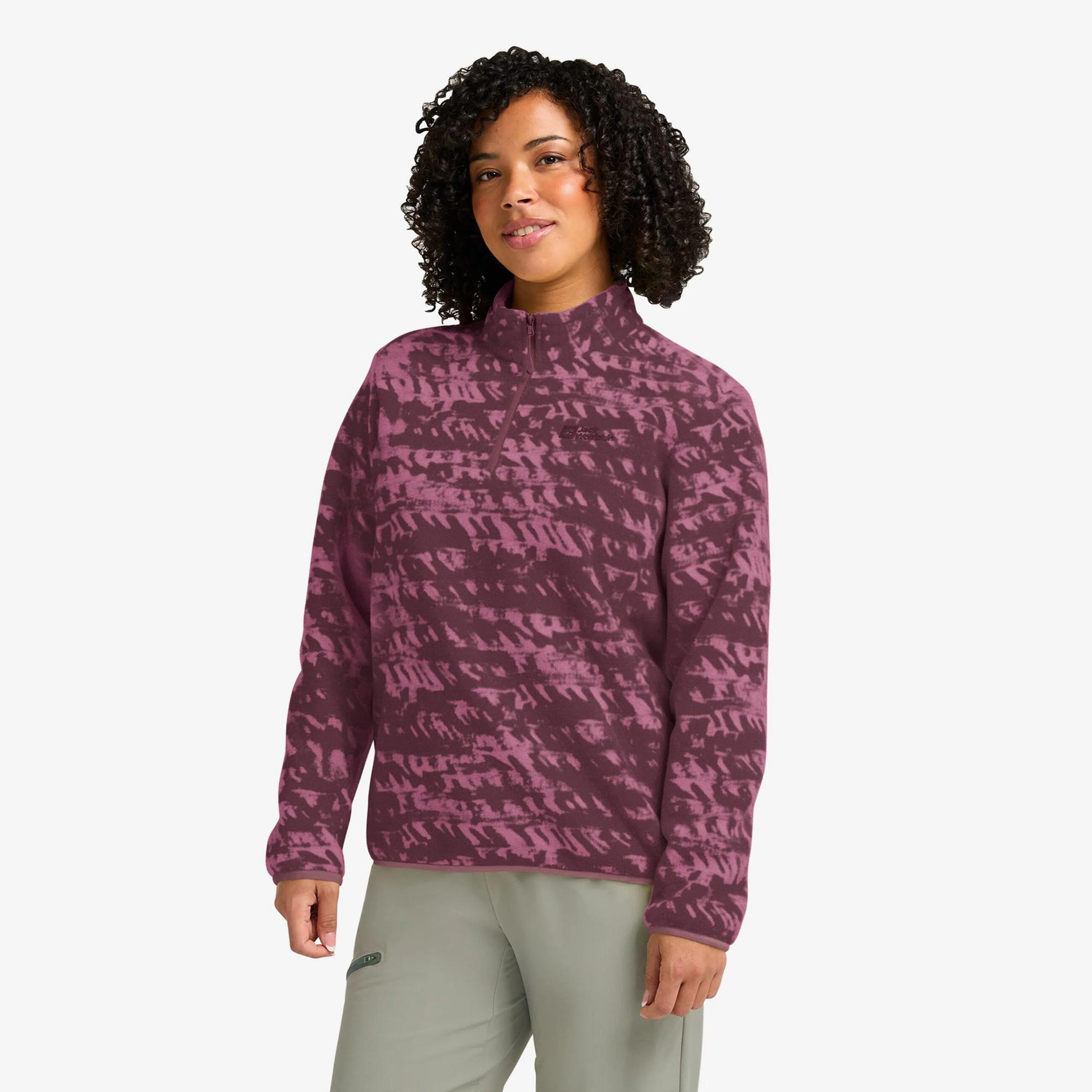 Jack Wolfskin Big Sky Half Zipped Kadın Mor Polar