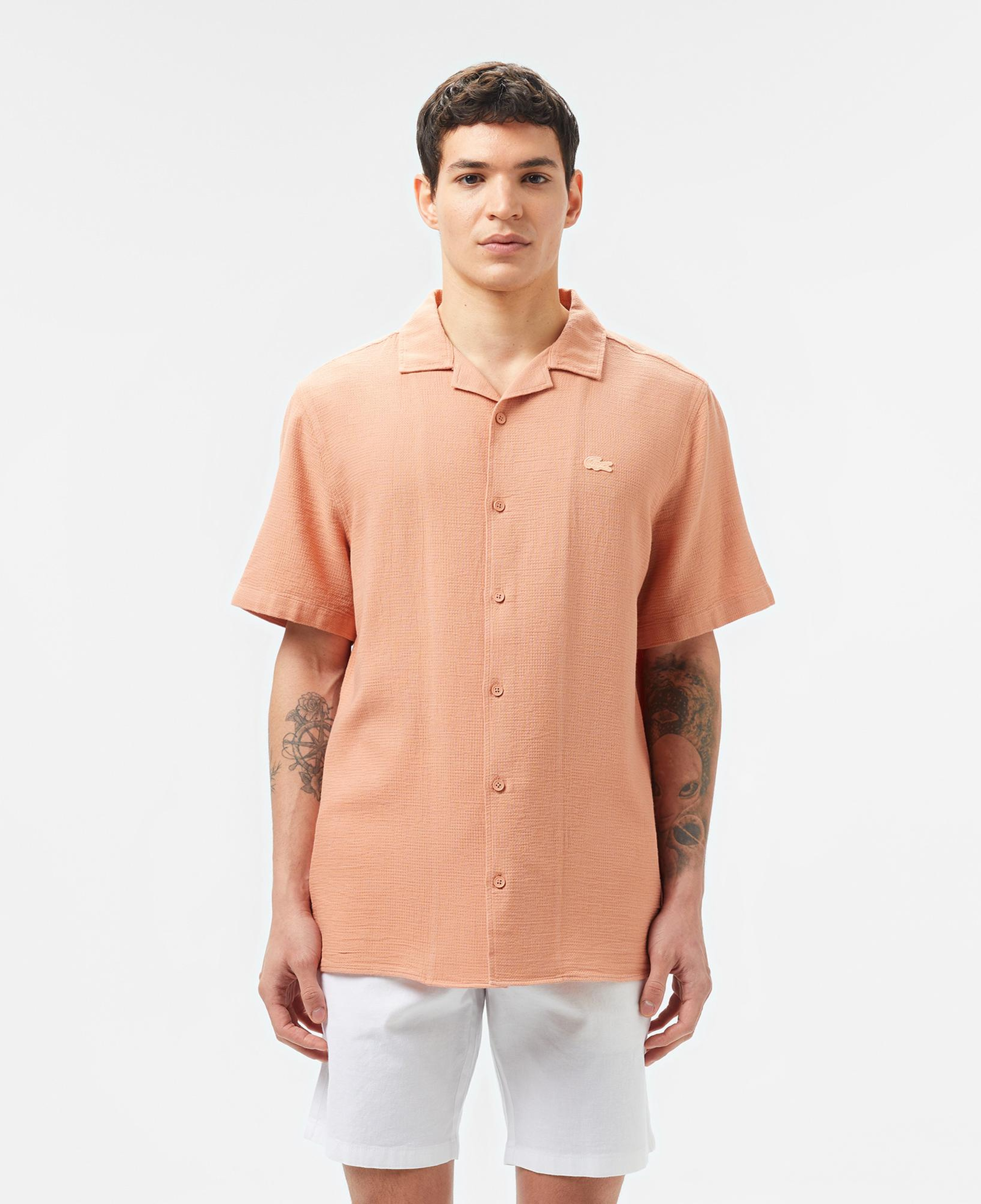 Lacoste Erkek Regular Fit Kısa Kollu Pembe Gömlek