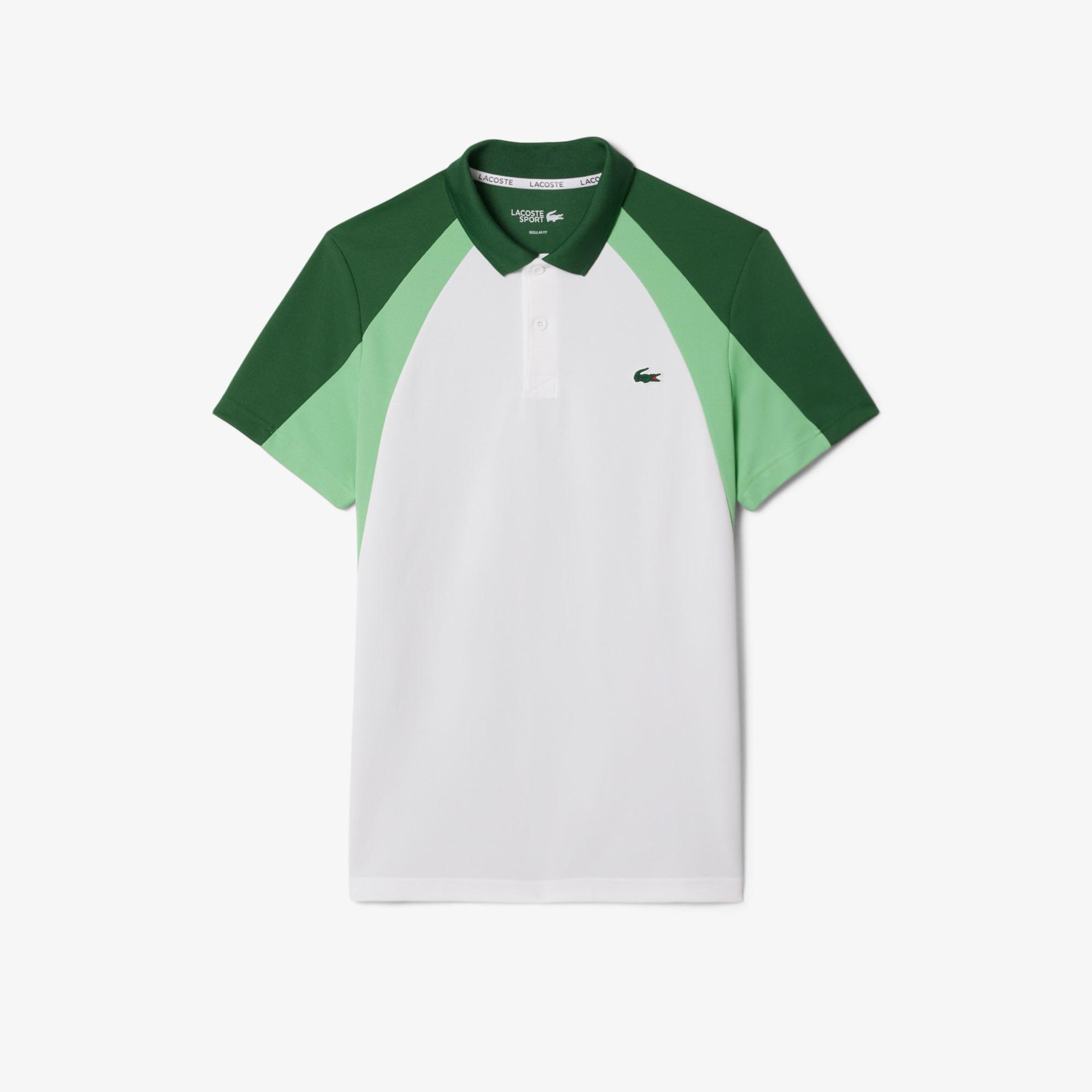 Lacoste Sport Erkek Regular Fit Renk Bloklu Beyaz Polo