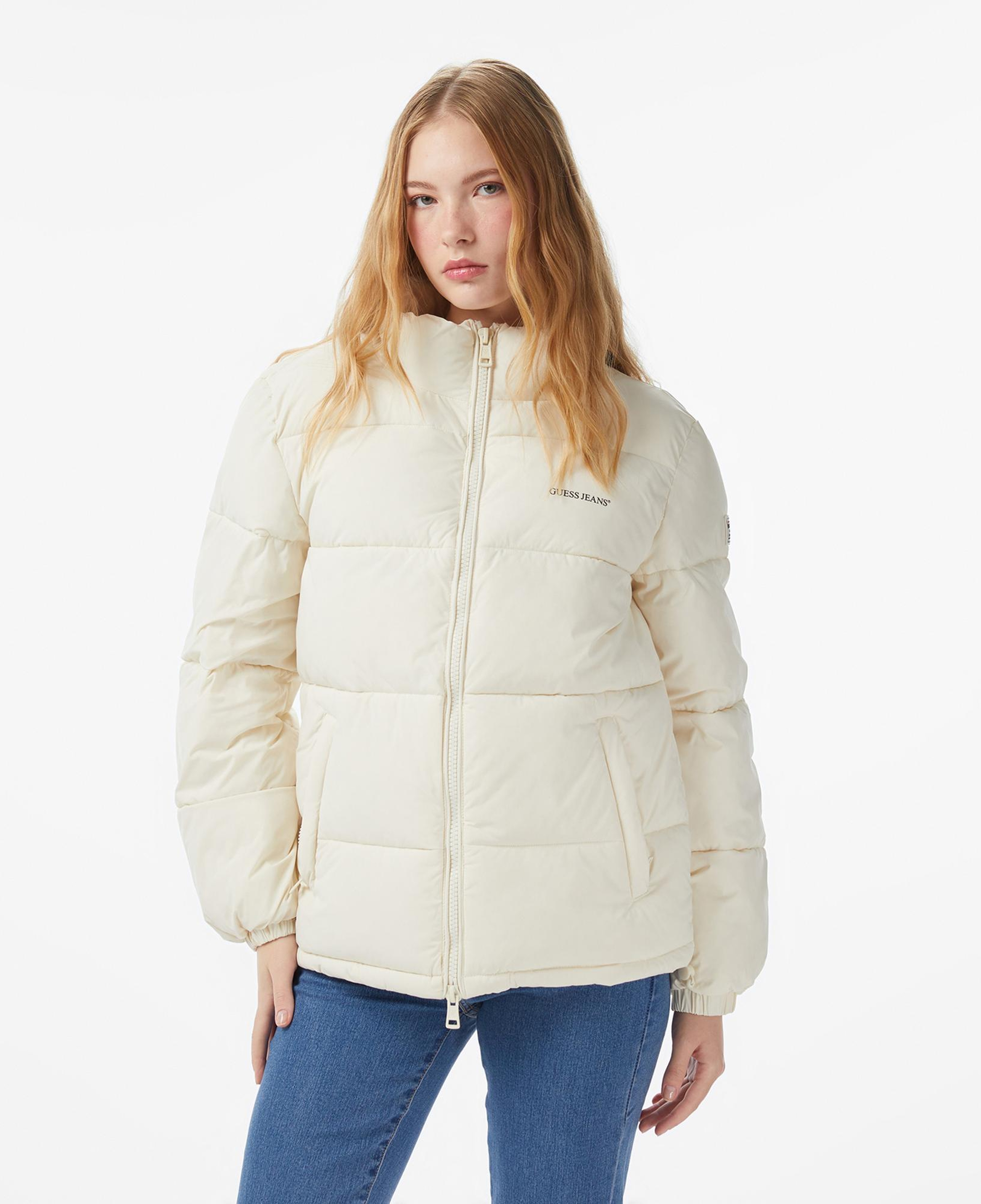 Guess Lenght Puffer Kadın Krem Mont