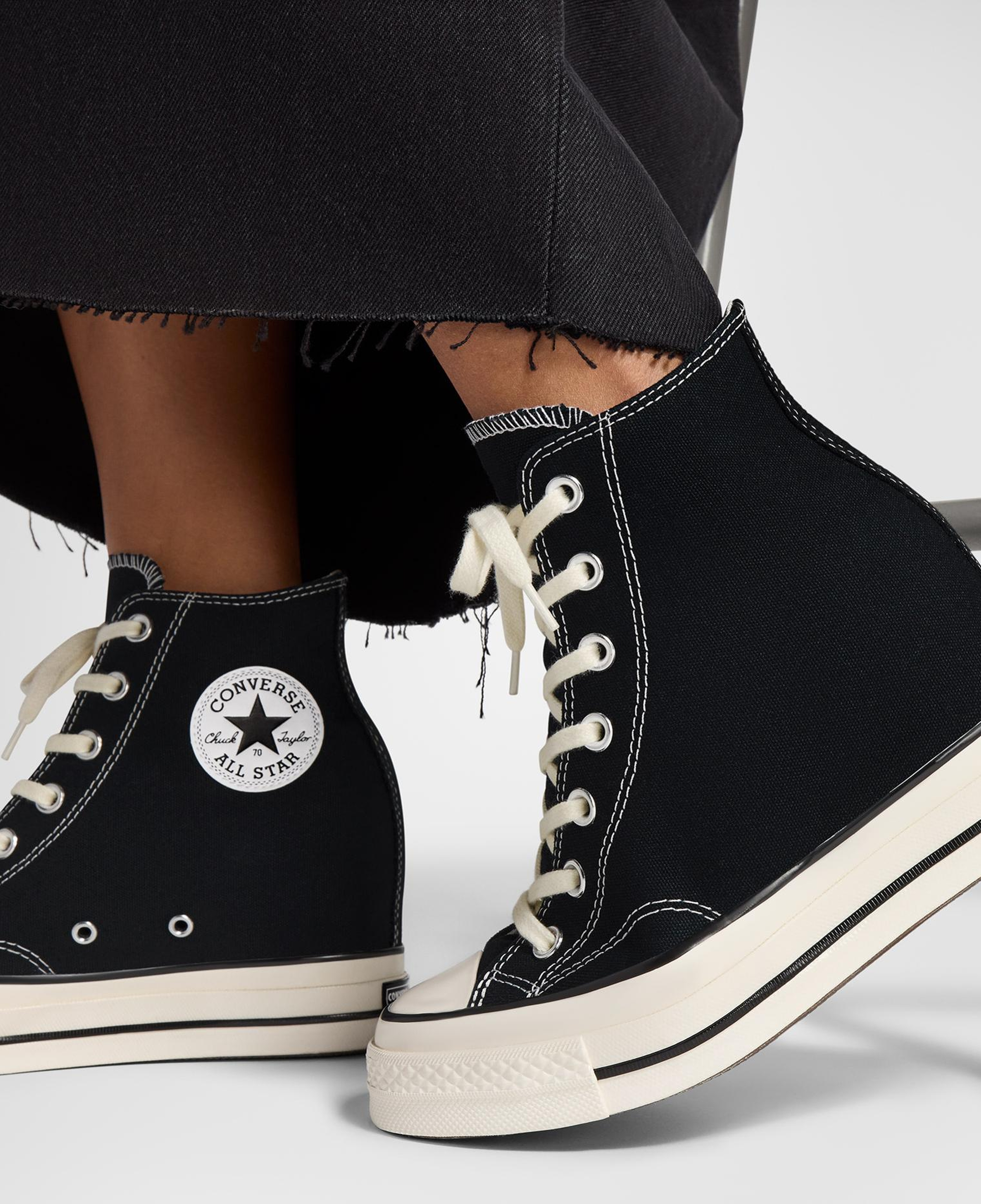 Converse Chuck 70 Wedge Kadın Siyah Platform Sneaker