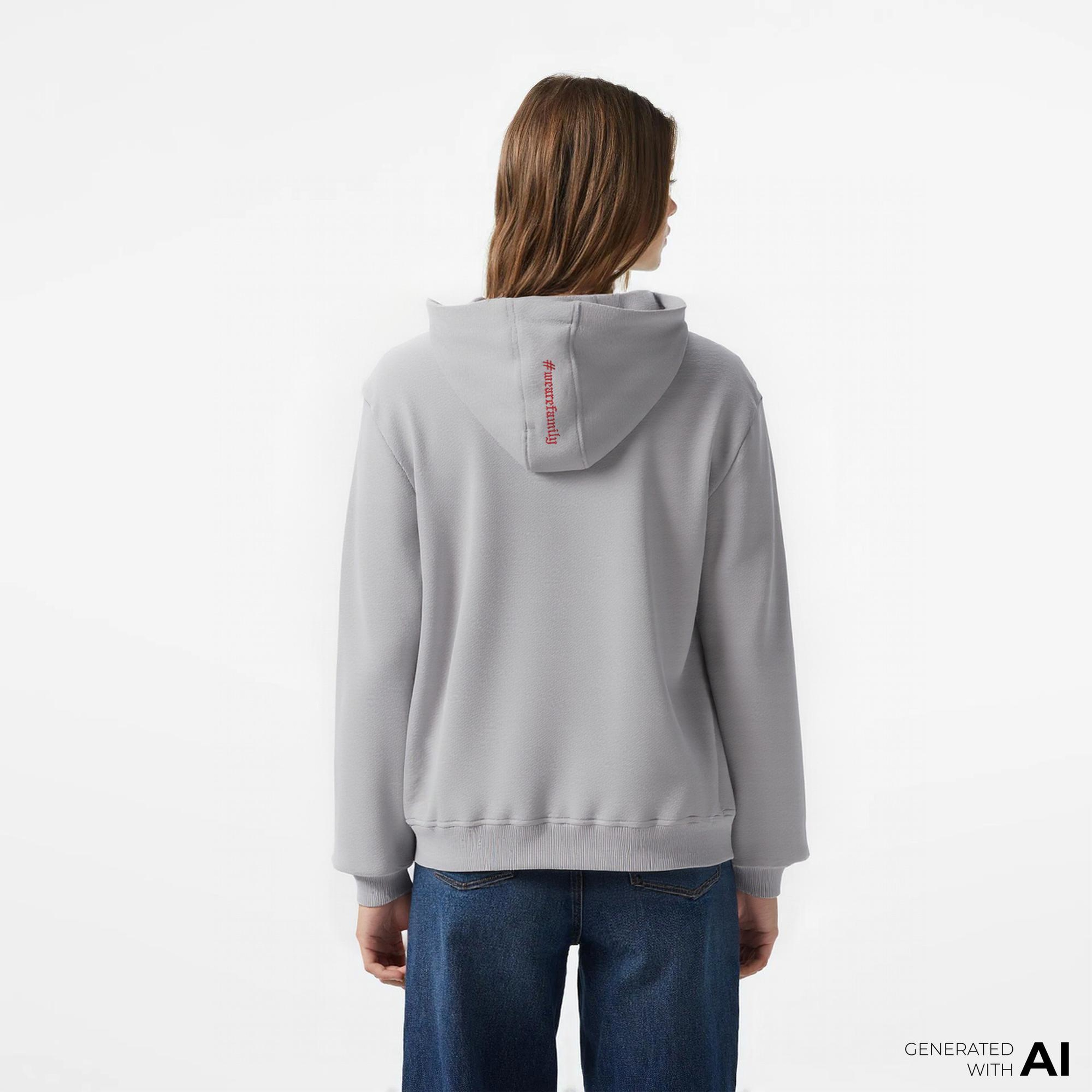 UNITED4 x Monkey Project We Are Family Unisex Gri Sweatshirt