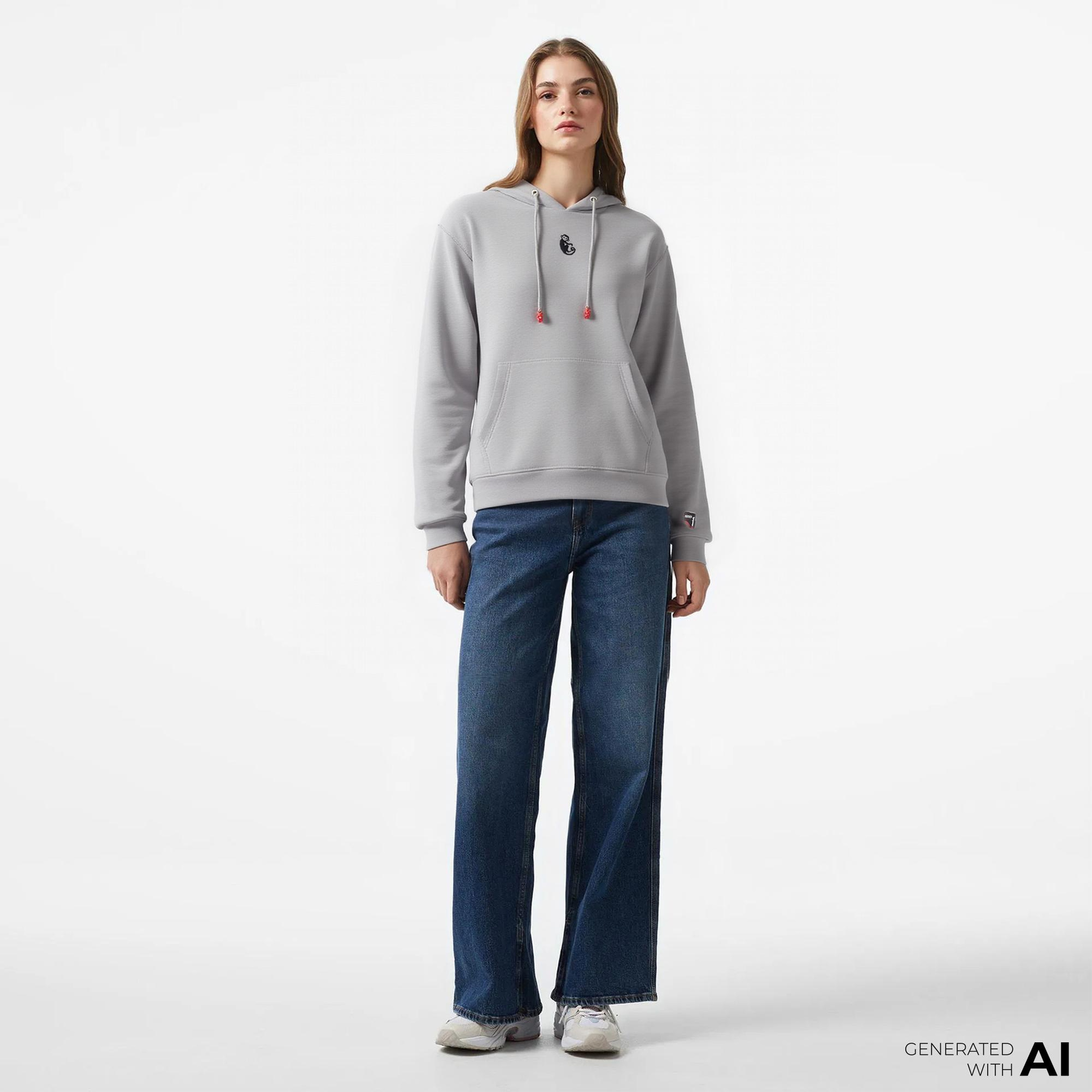 UNITED4 x Monkey Project We Are Family Unisex Gri Sweatshirt