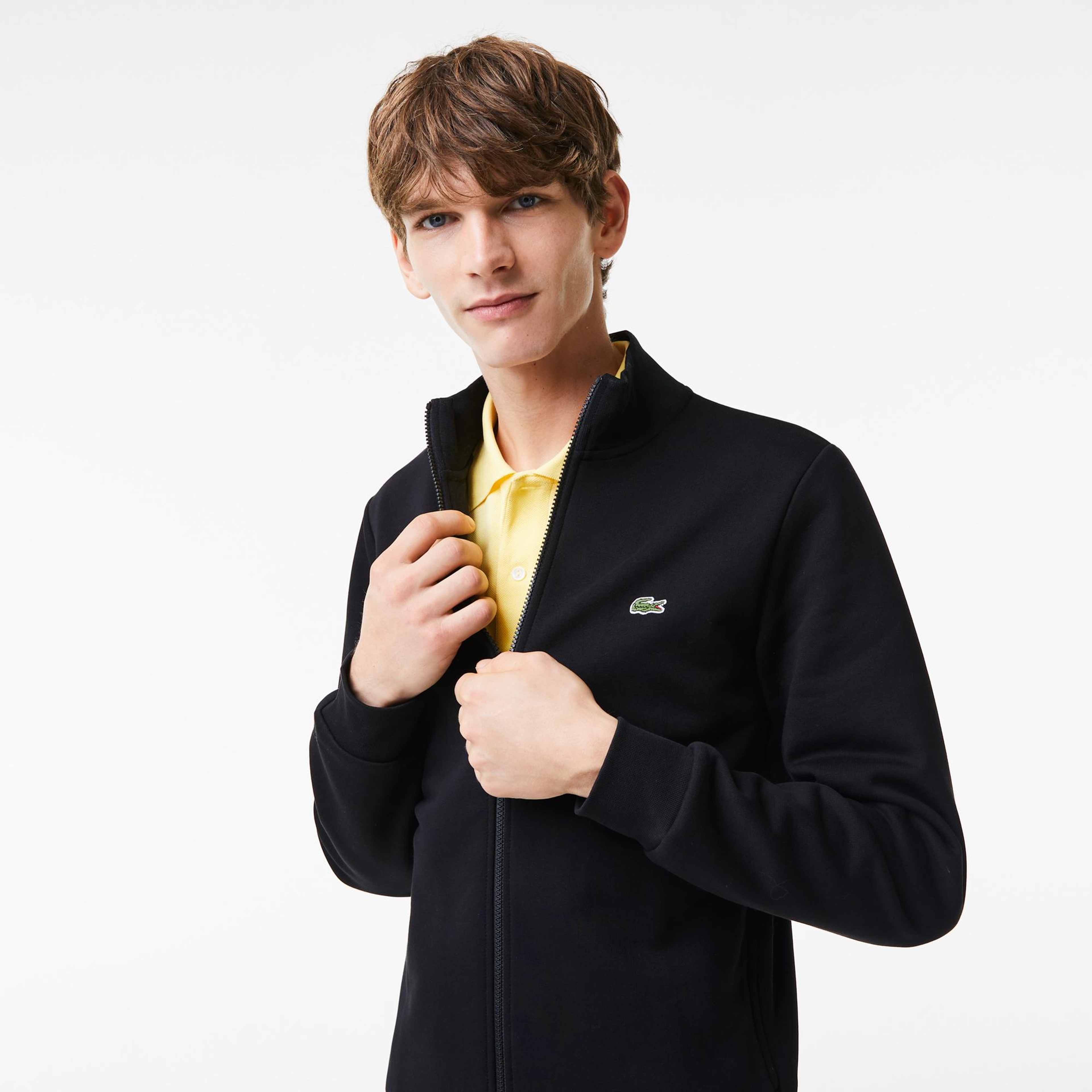 Lacoste Erkek Regular Fit Fermuarlı Siyah Sweatshirt