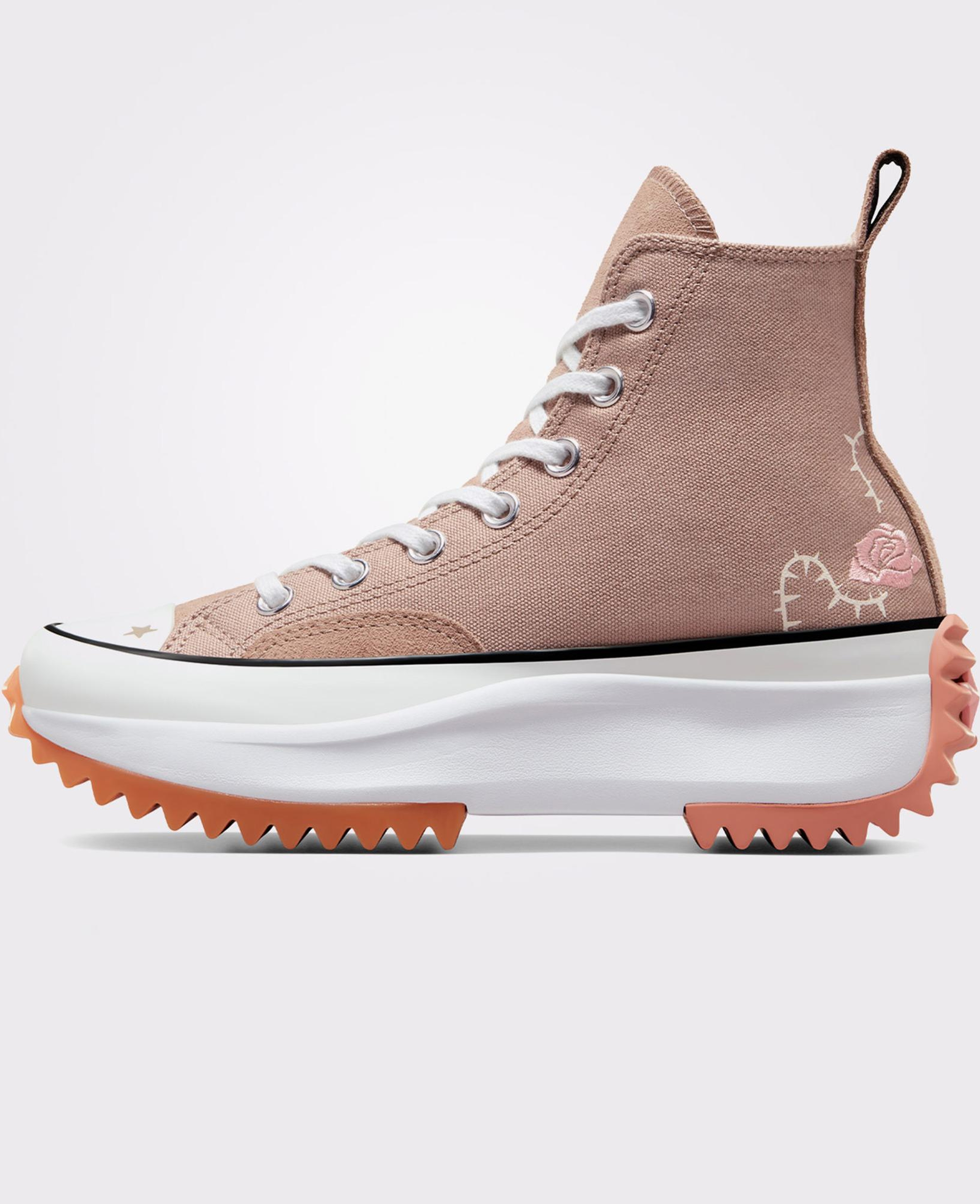 Converse Run Star Hike Scribble Unisex Bej Platform Sneaker