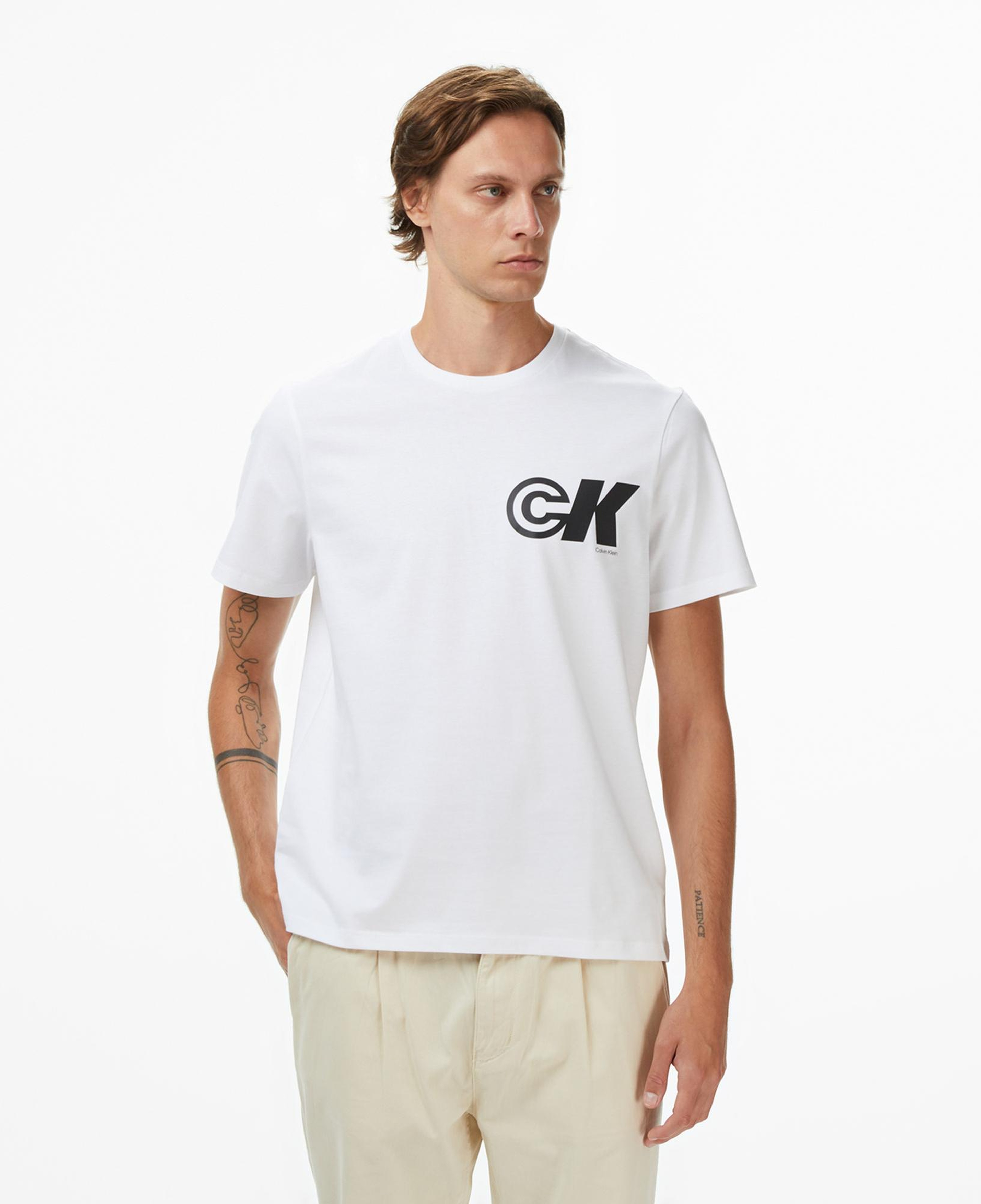 Calvin Klein Sport Logo Graphic Erkek Beyaz T-Shirt