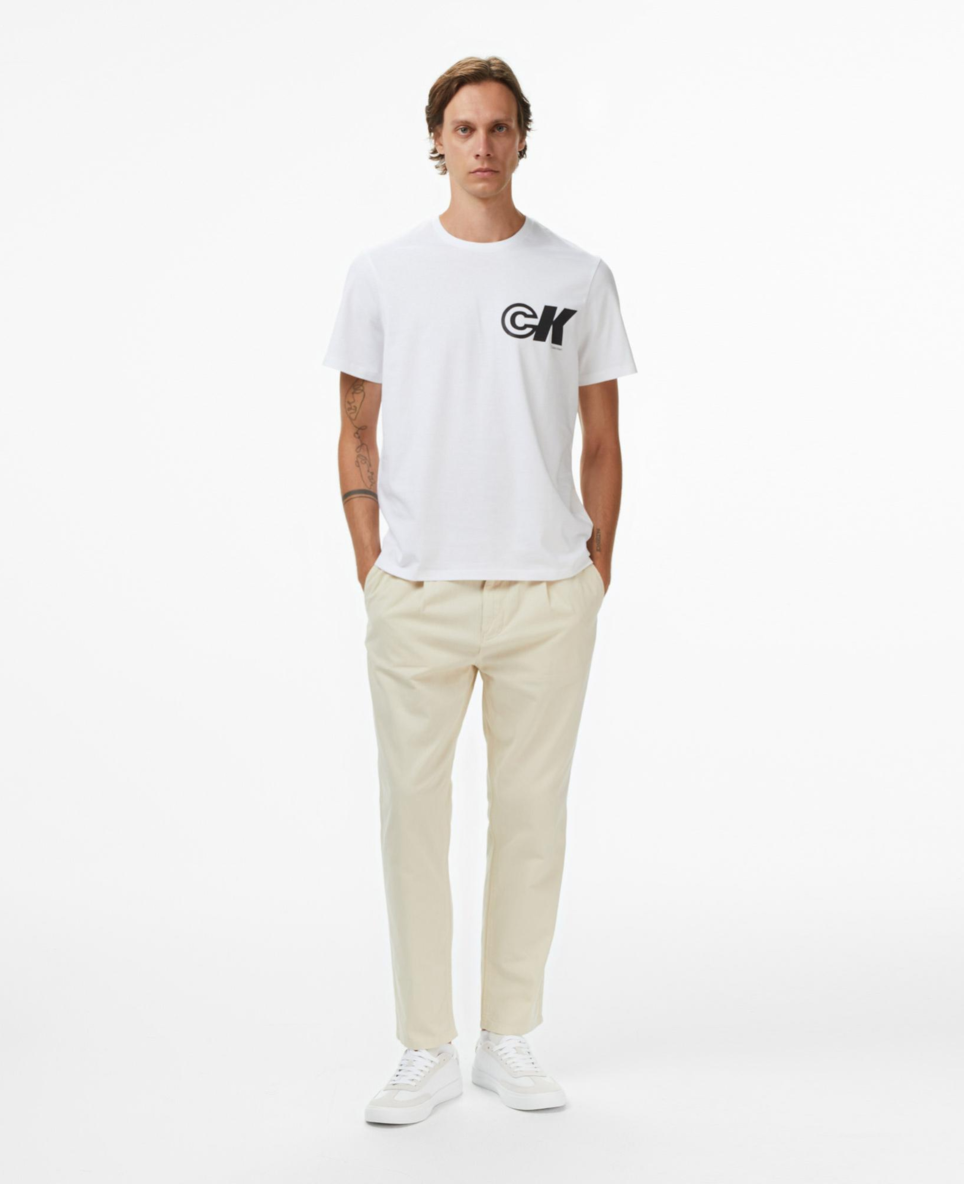 Calvin Klein Sport Logo Graphic Erkek Beyaz T-Shirt