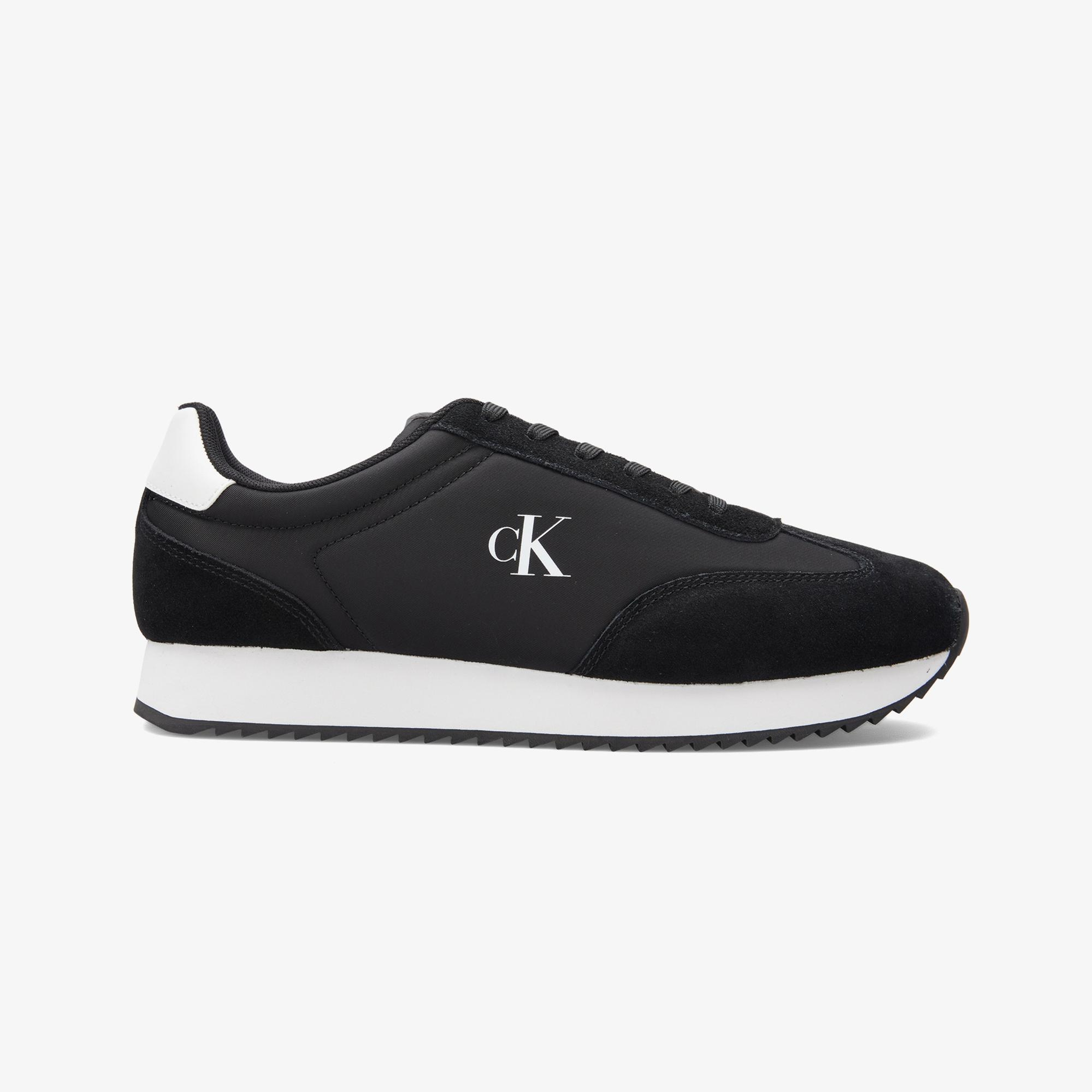 Calvin Klein Retro Runner Lace Up Erkek Siyah Sneaker