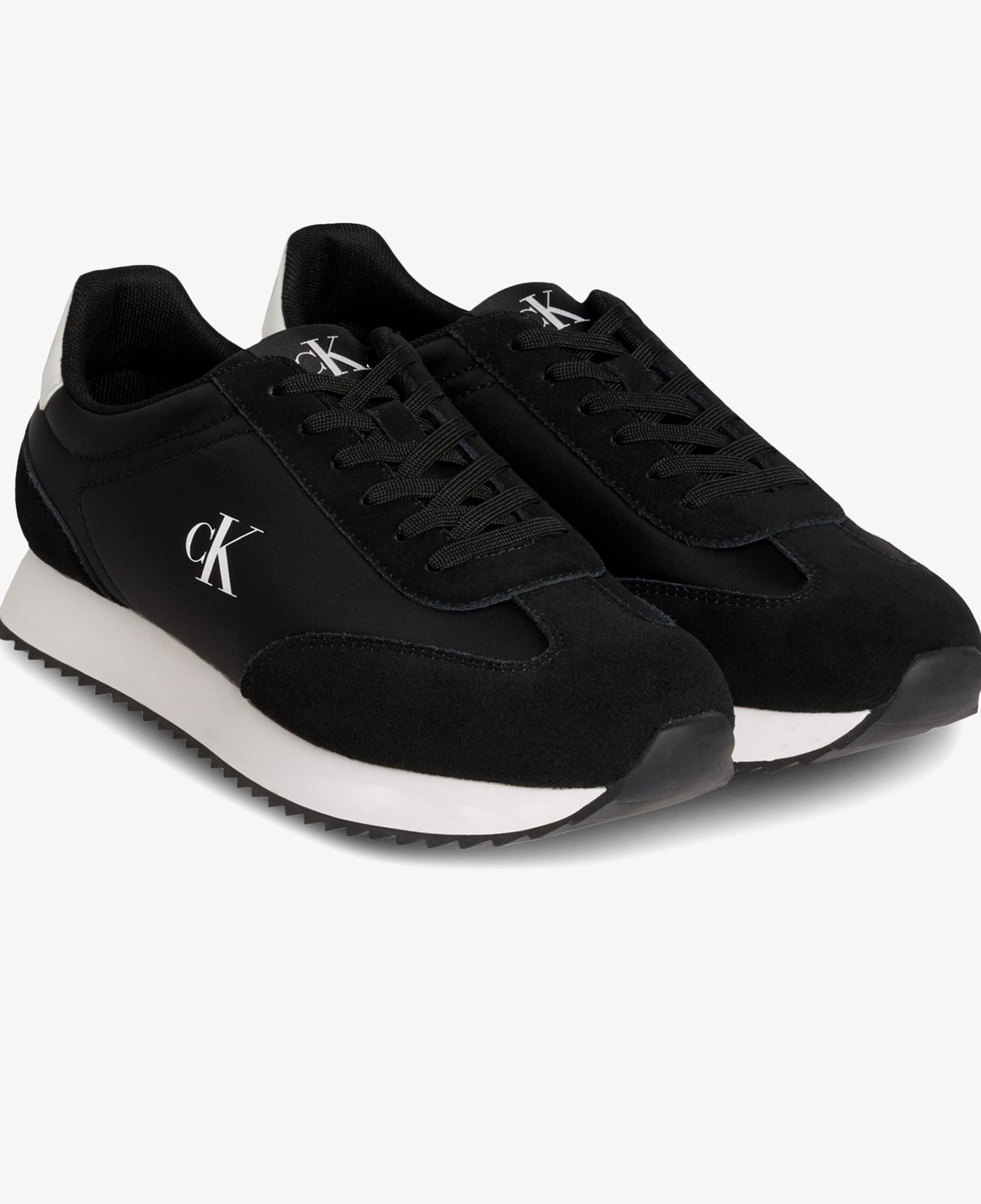 Calvin Klein Retro Runner Lace Up Erkek Siyah Sneaker