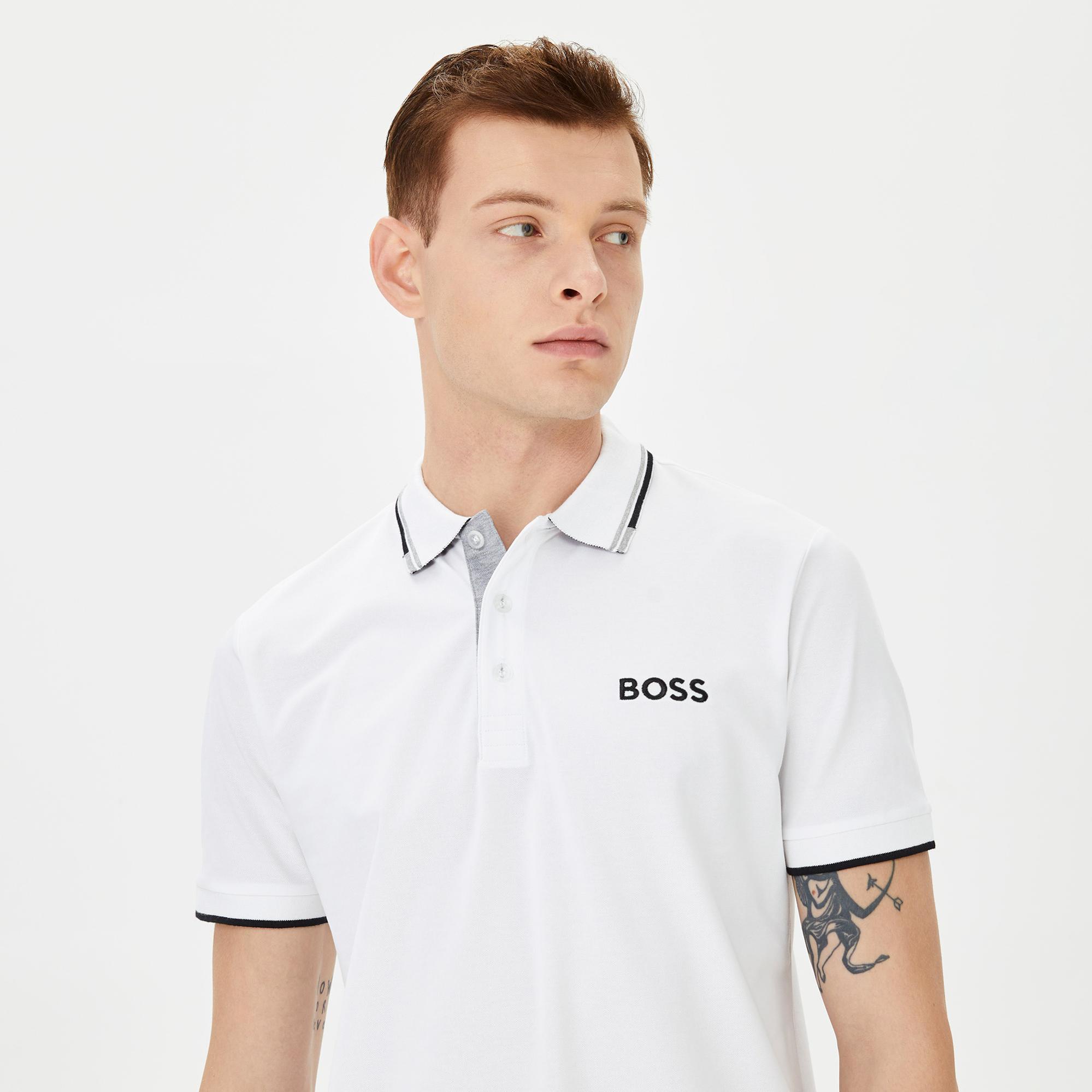 Boss Paddy Pro Erkek Beyaz Polo