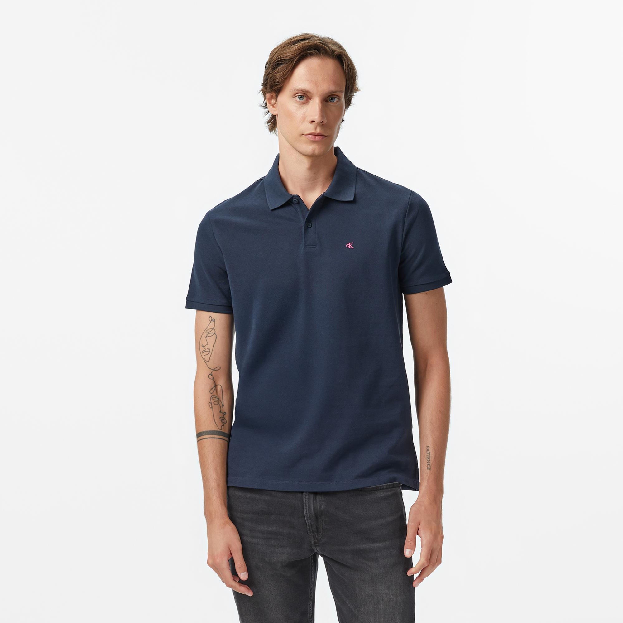 Calvin Klein Casual Pique Classic Erkek Lacivert Polo