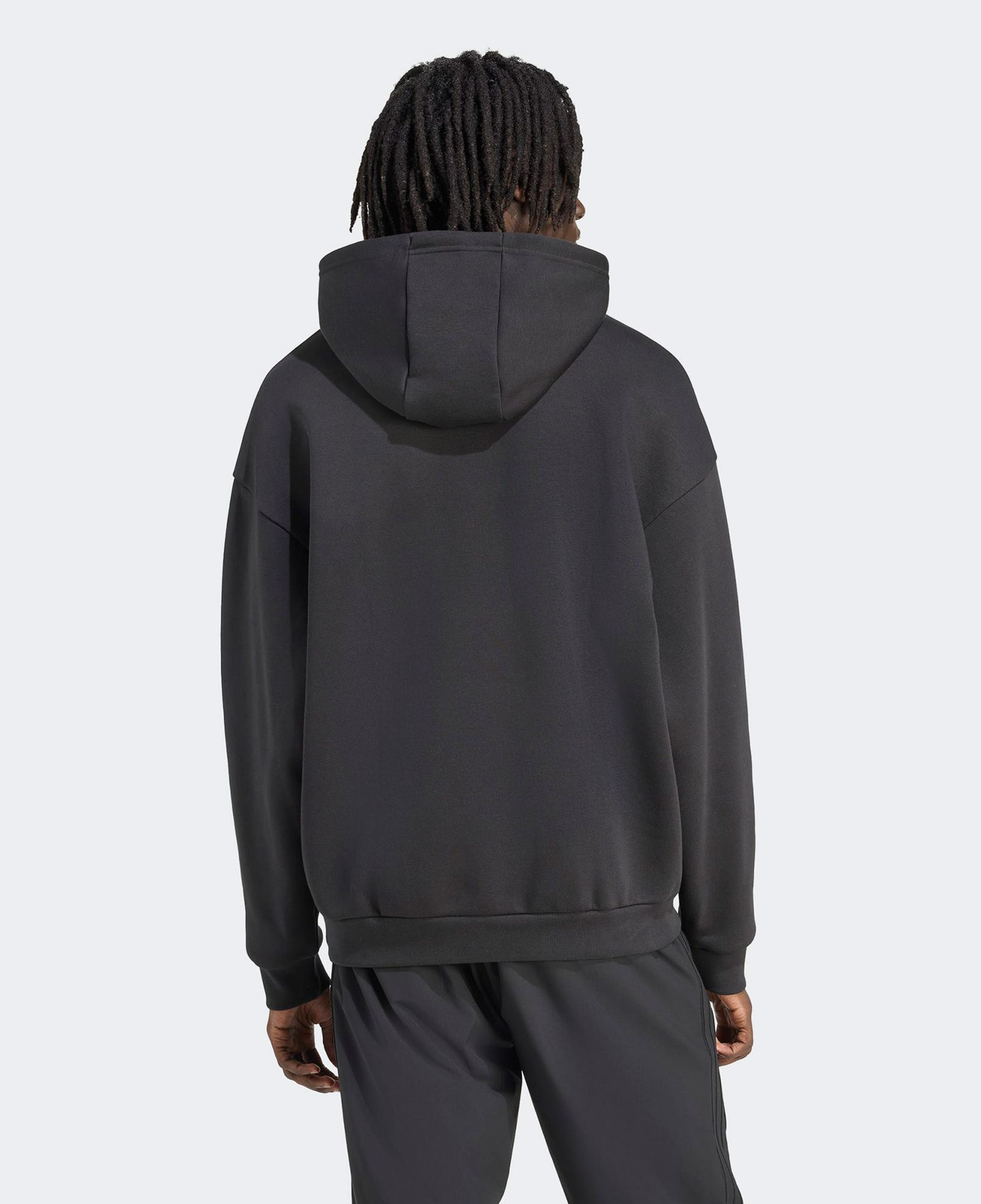 adidas Çizgili Kapüşonlu Siyah Sweatshirt